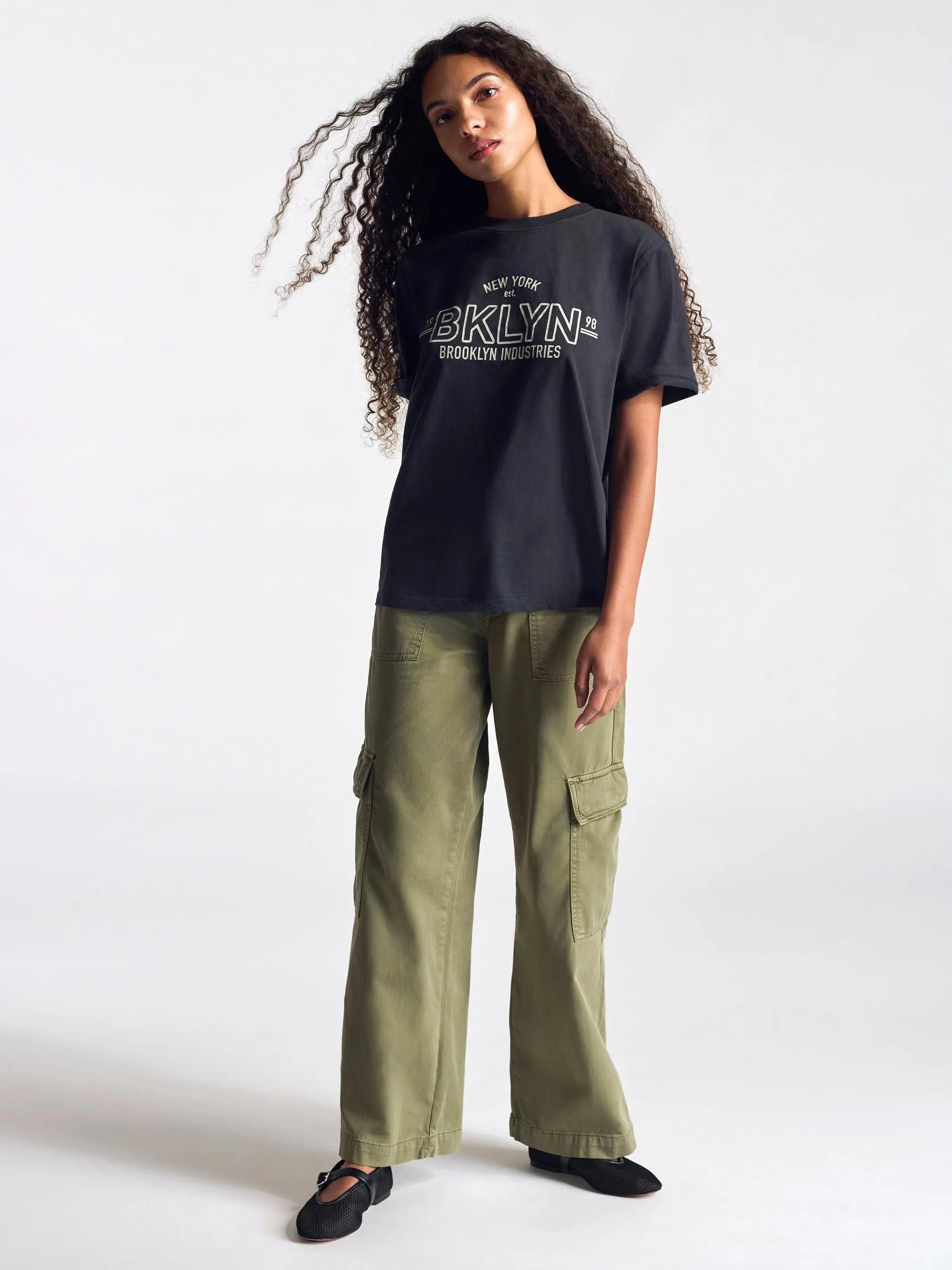 Women's BKLYN T-Shirt In Black sold by Brooklyn Industries product image thumbnail 3
