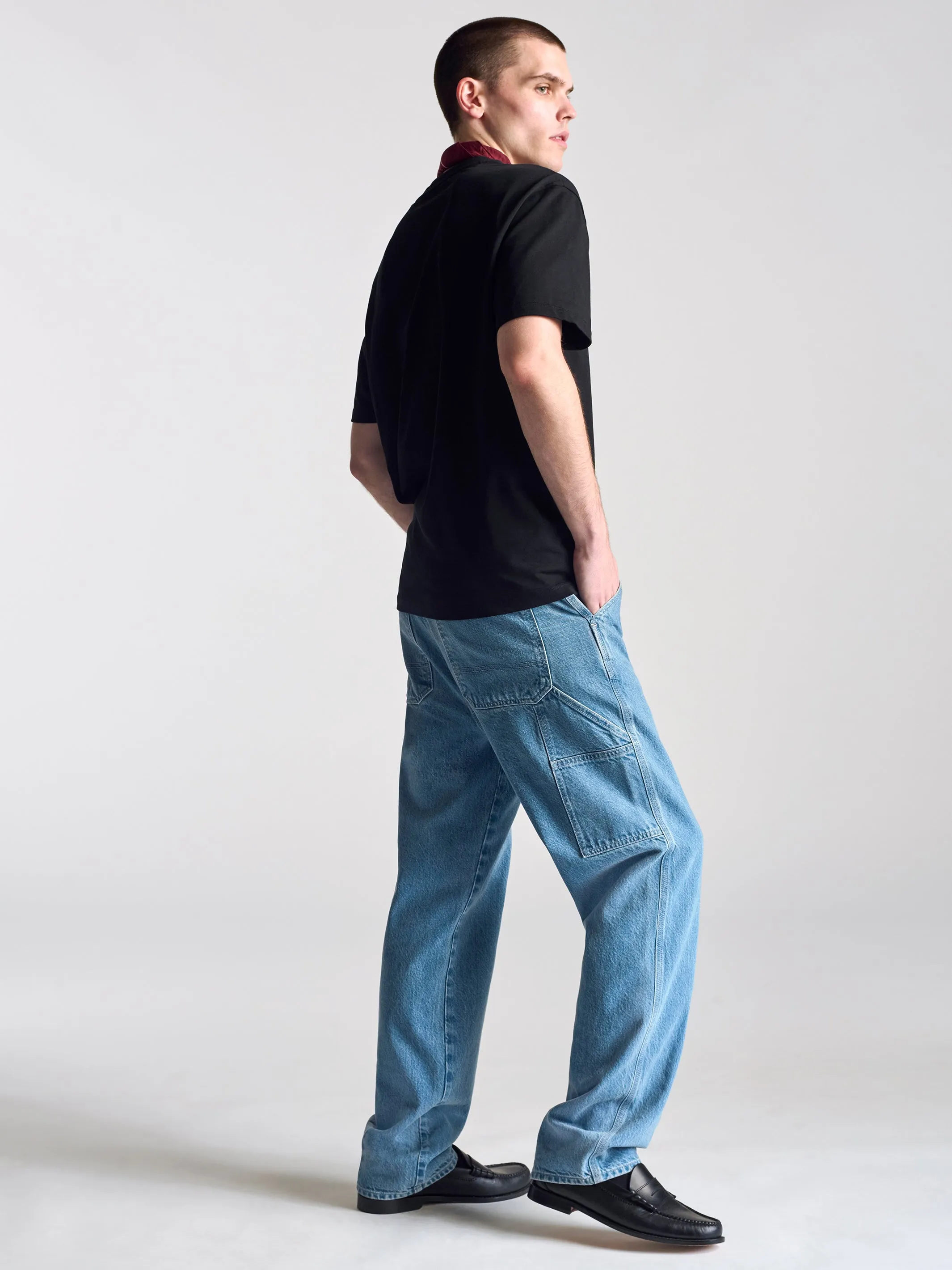 Men's Crew Neck Basic T-Shirt In Black sold by Brooklyn Industries product image thumbnail 3