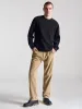 Men's Waffle Crew Neck Sweatshirt In Black sold by Brooklyn Industries
