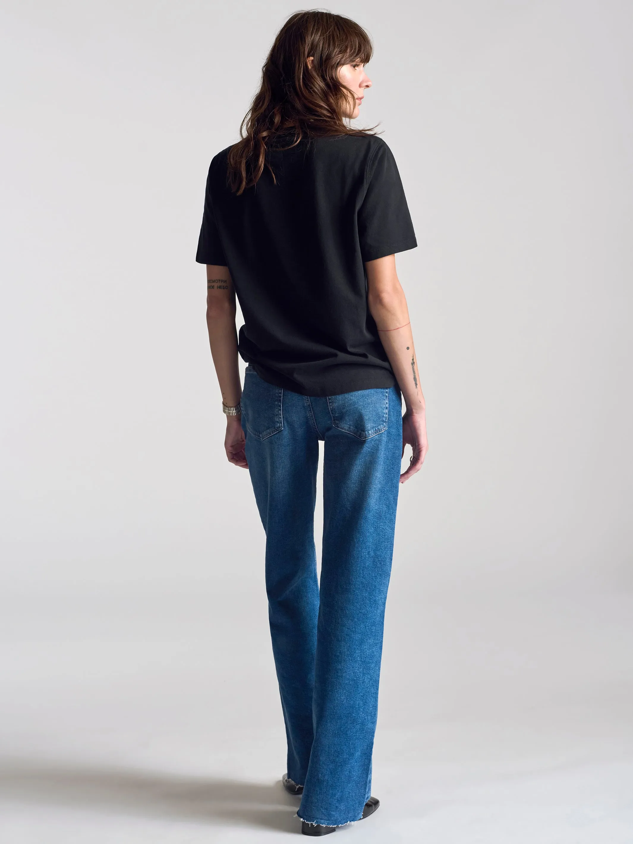 Women's Nassau Crew Neck T-Shirt in Black sold by Brooklyn Industries product image thumbnail 3