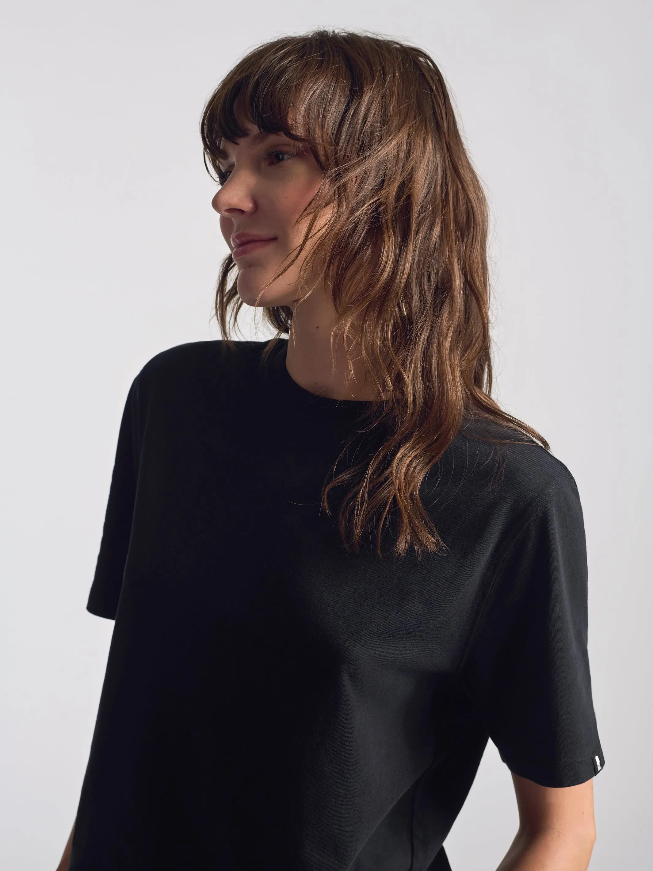 Women's Nassau Crew Neck T-Shirt in Black sold by Brooklyn Industries