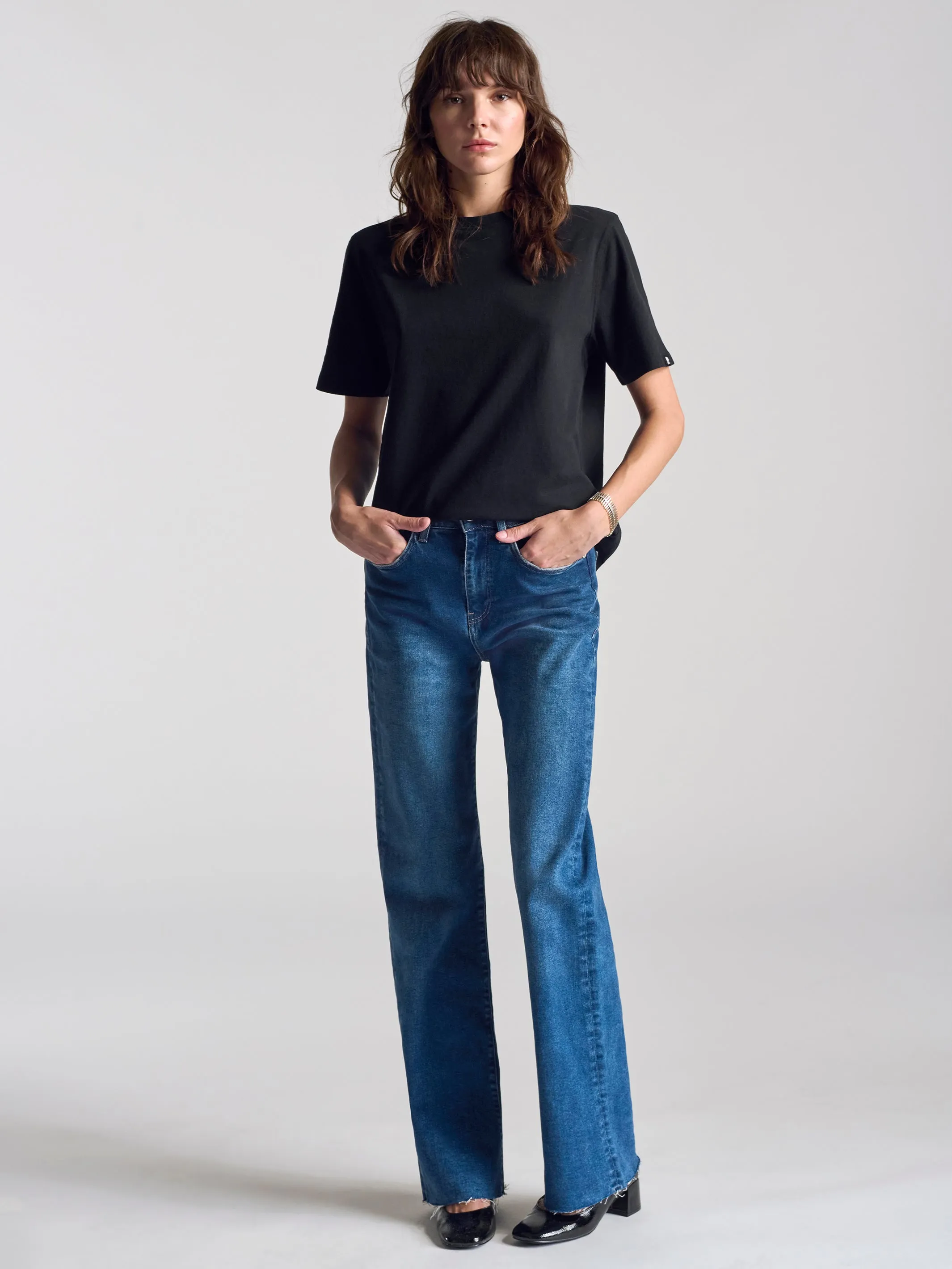 Women's Nassau Crew Neck T-Shirt in Black sold by Brooklyn Industries product image thumbnail 2