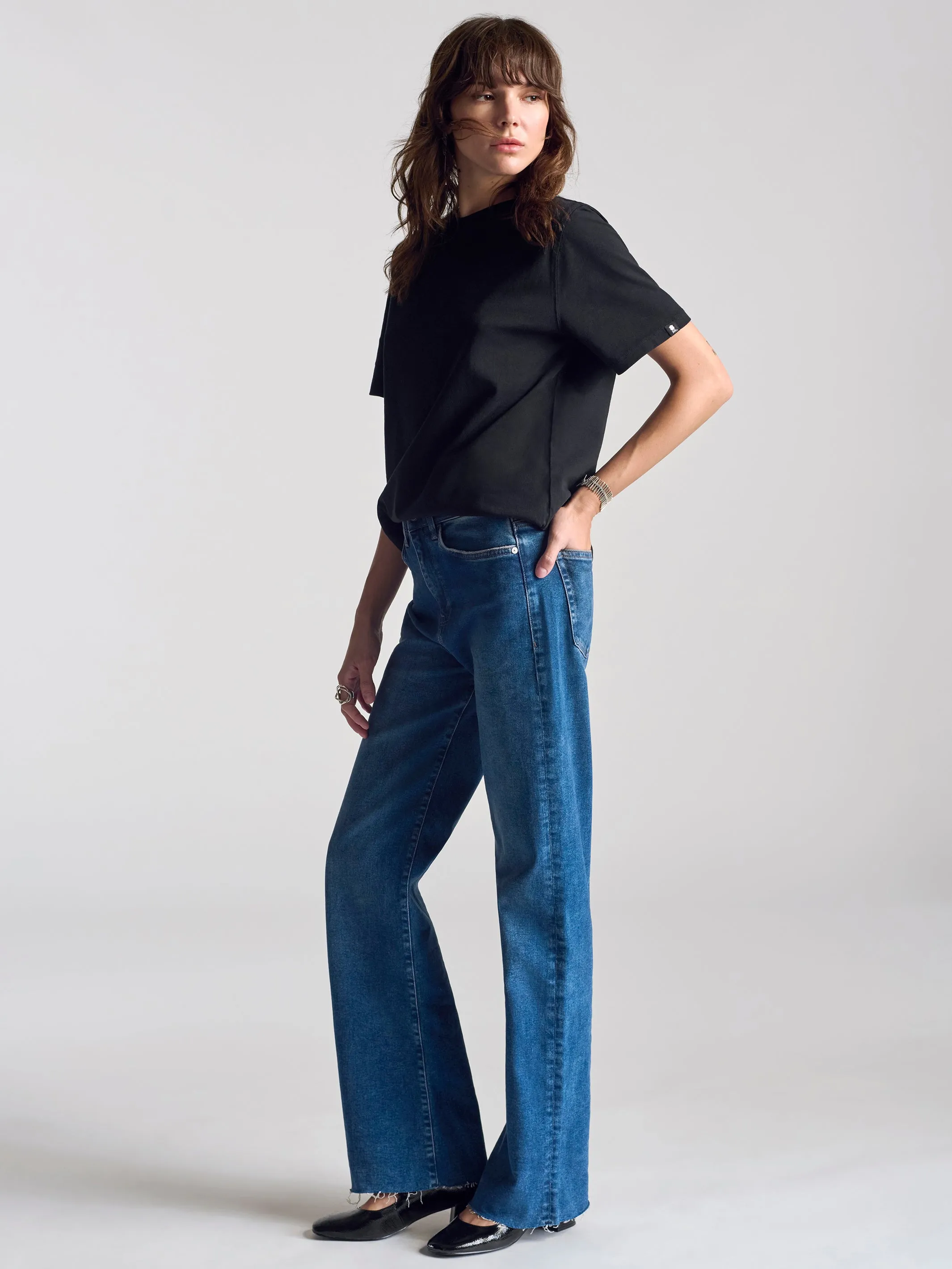 Women's Nassau Crew Neck T-Shirt in Black sold by Brooklyn Industries product image thumbnail 4