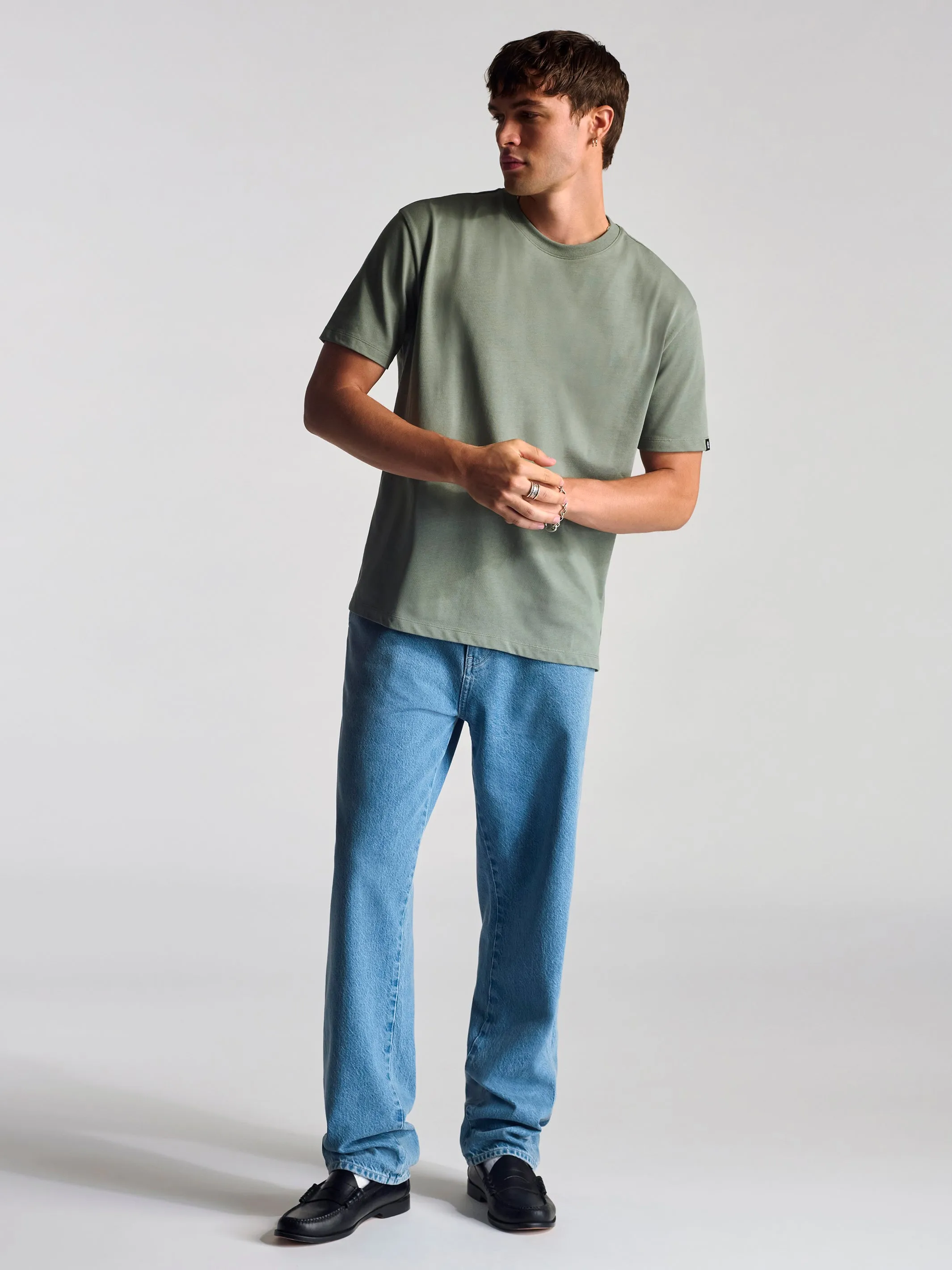 Men's Basic T-Shirt In Agave Green sold by Brooklyn Industries product image thumbnail 5