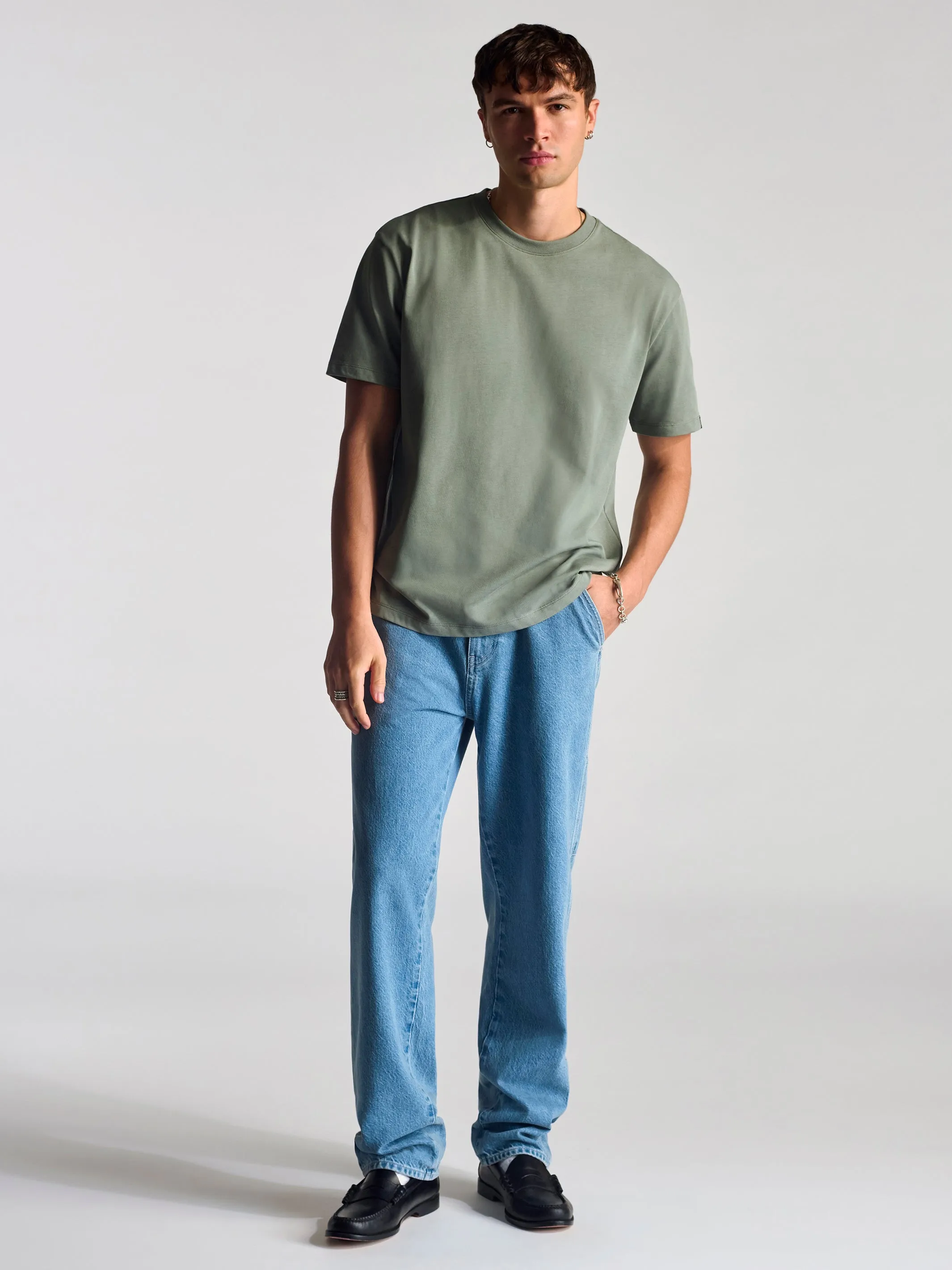 Men's Basic T-Shirt In Agave Green sold by Brooklyn Industries