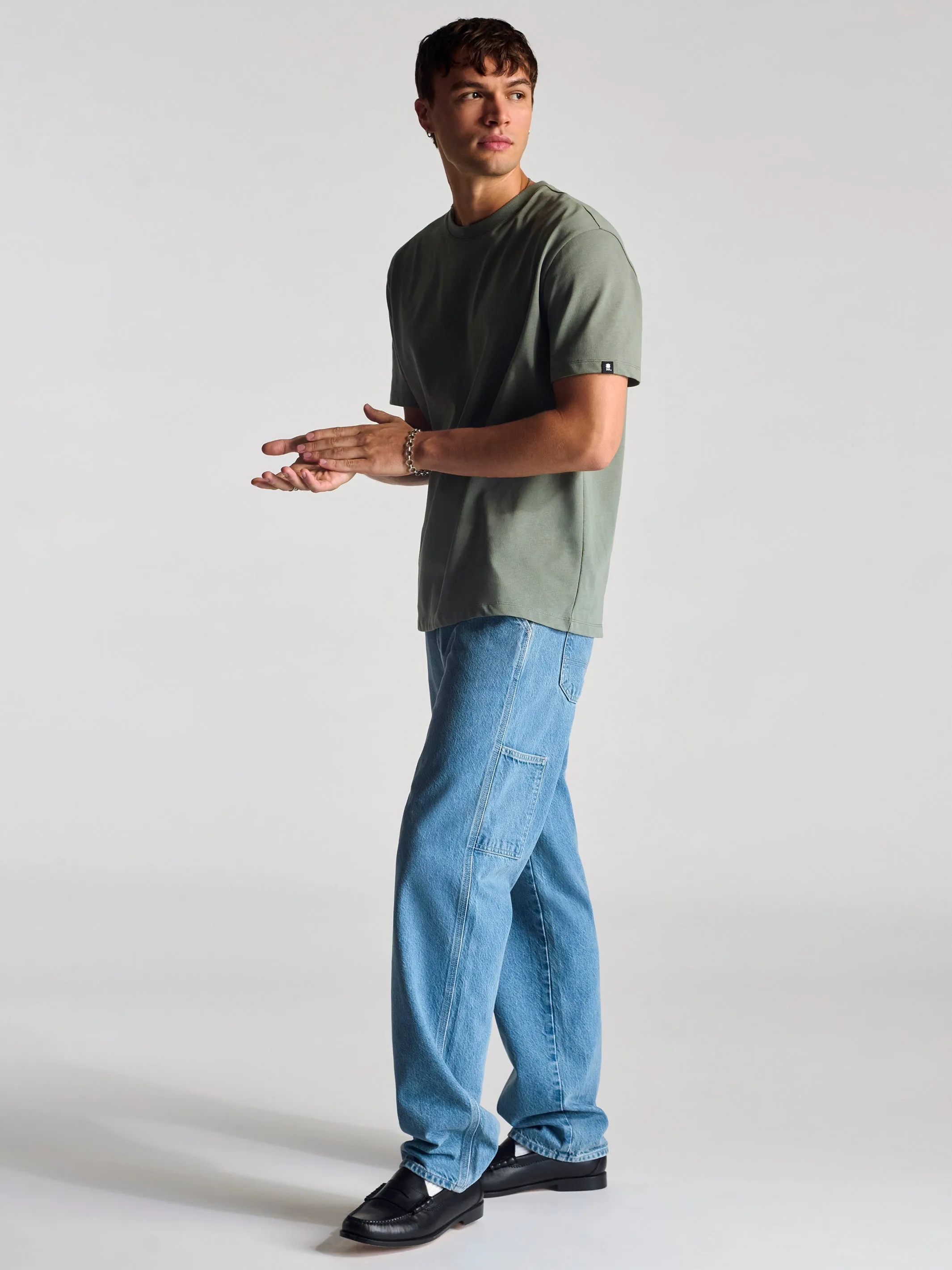 Men's Basic T-Shirt In Agave Green sold by Brooklyn Industries product image thumbnail 3