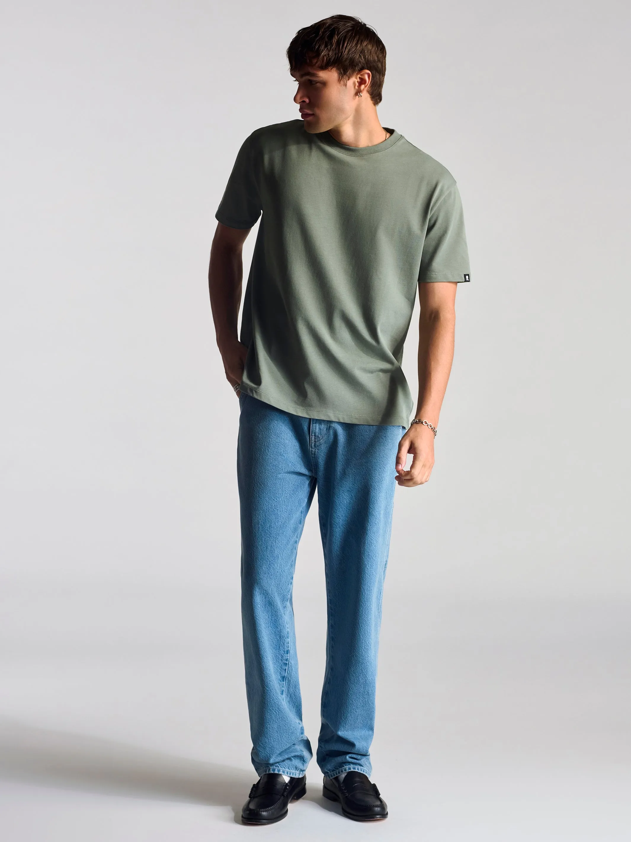 Men's Basic T-Shirt In Agave Green sold by Brooklyn Industries product image thumbnail 2