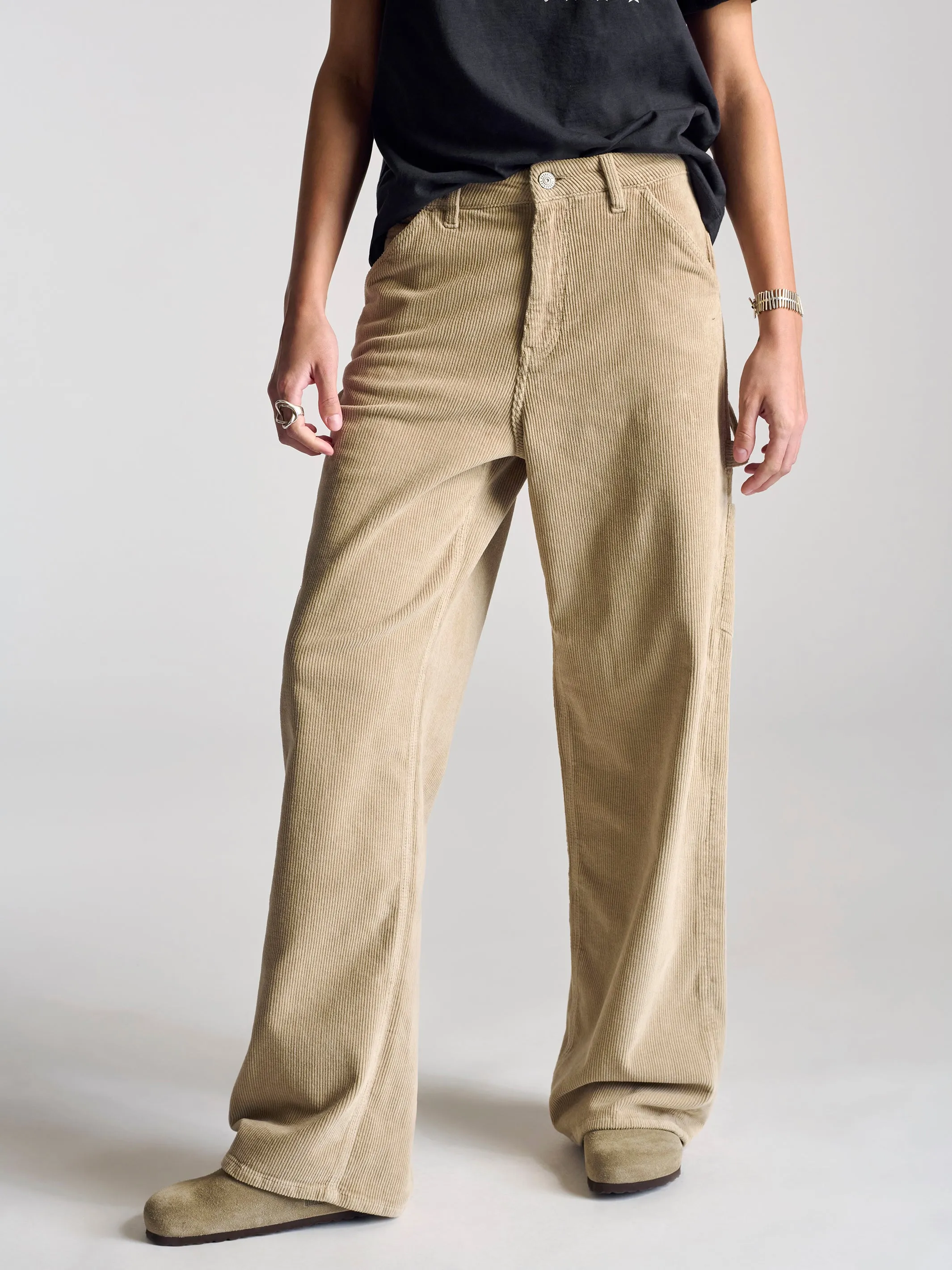 Women's Carpenter Pant In Pure Cashmere Cord sold by Brooklyn Industries