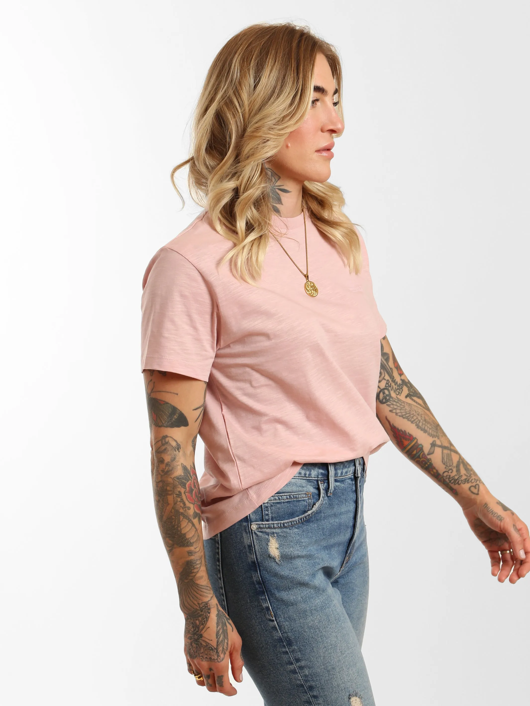 Women's Brooklyn Skyline T-Shirt in Pale Mauve sold by Brooklyn Industries