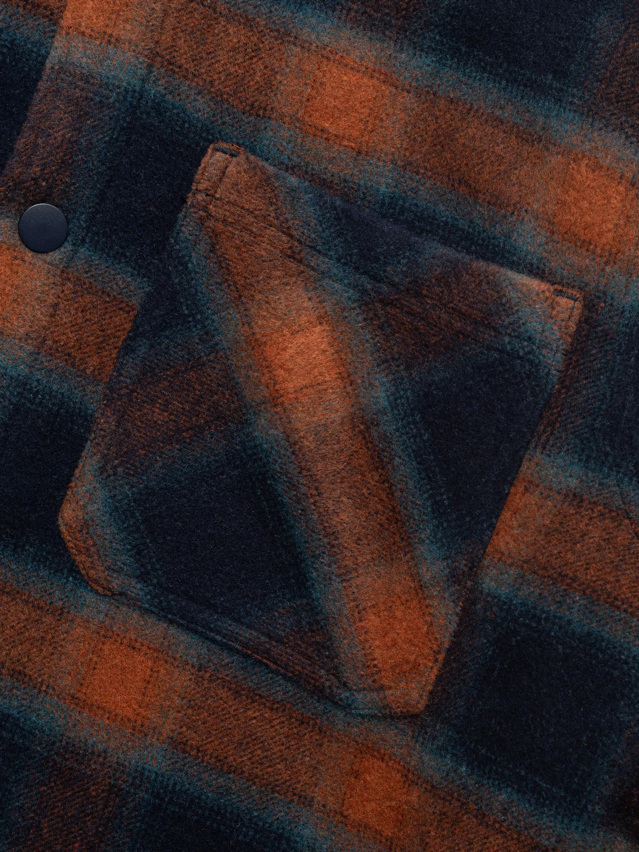 Men's Checked Shacket In Brick Red Check sold by Brooklyn Industries product image thumbnail 3