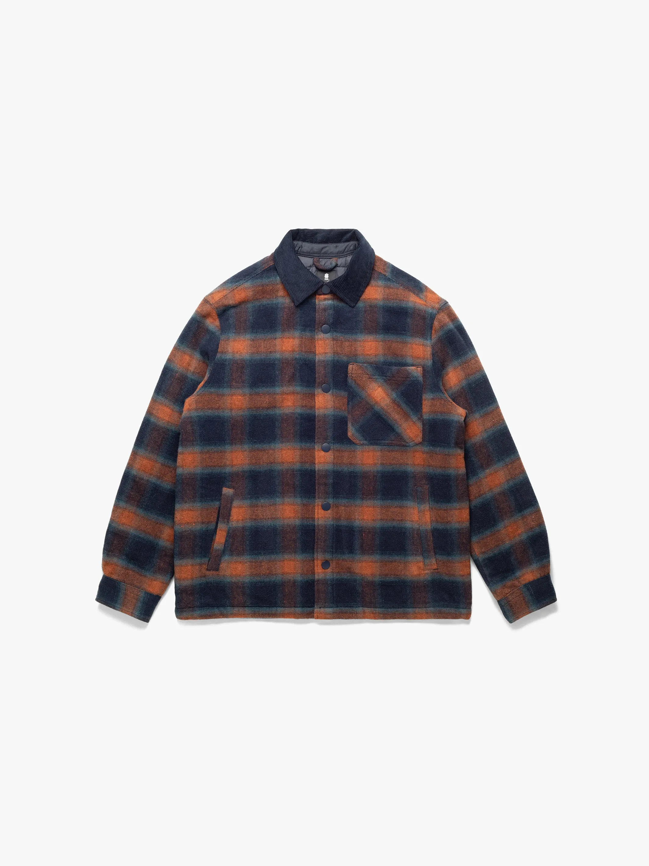 Men's Checked Shacket In Brick Red Check sold by Brooklyn Industries