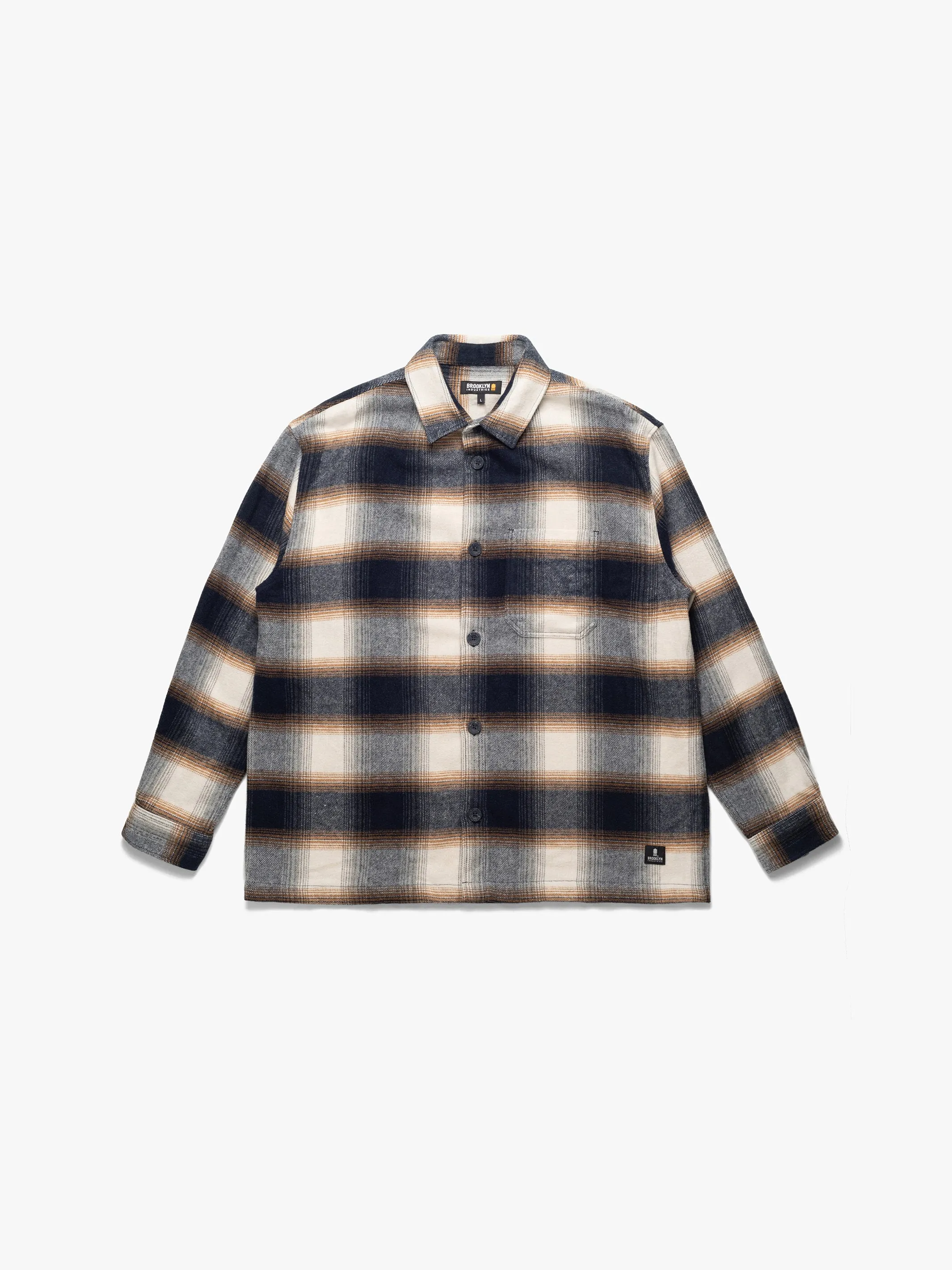 Men's Overshirt In Brown Check sold by Brooklyn Industries