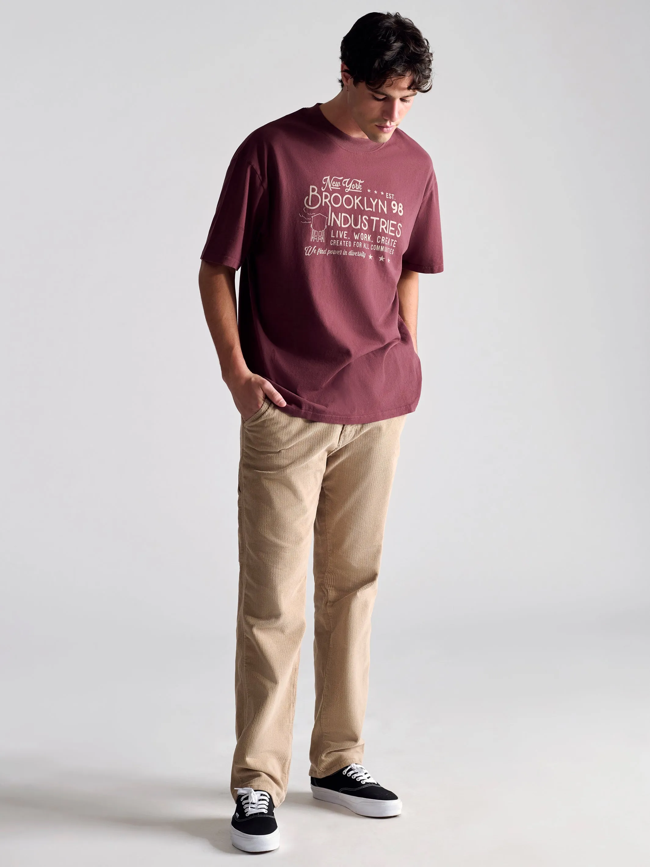 Men's BKI 1998 T-Shirt In Red Mahogany sold by Brooklyn Industries product image thumbnail 3