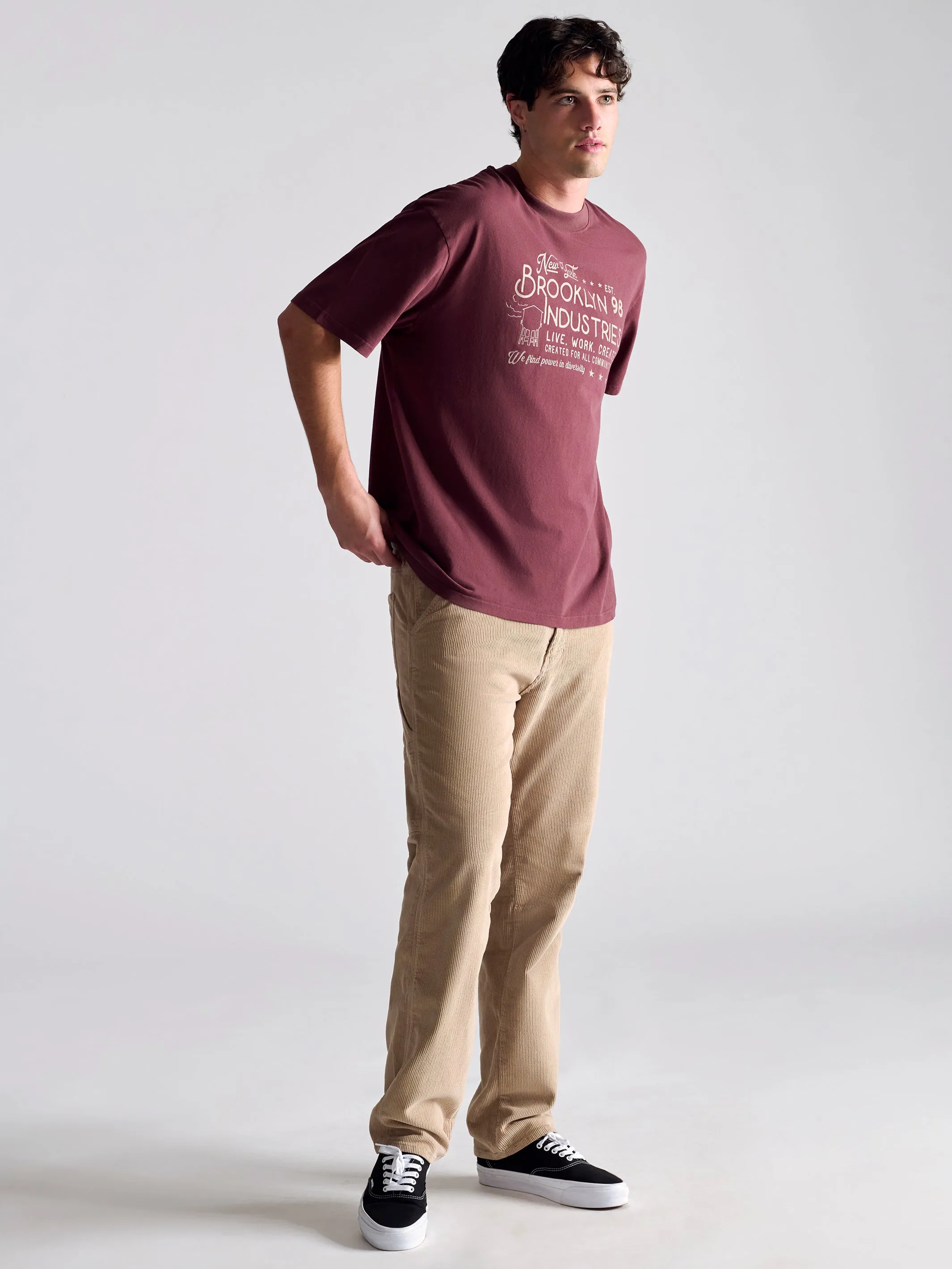 Men's BKI 1998 T-Shirt In Red Mahogany sold by Brooklyn Industries product image thumbnail 2