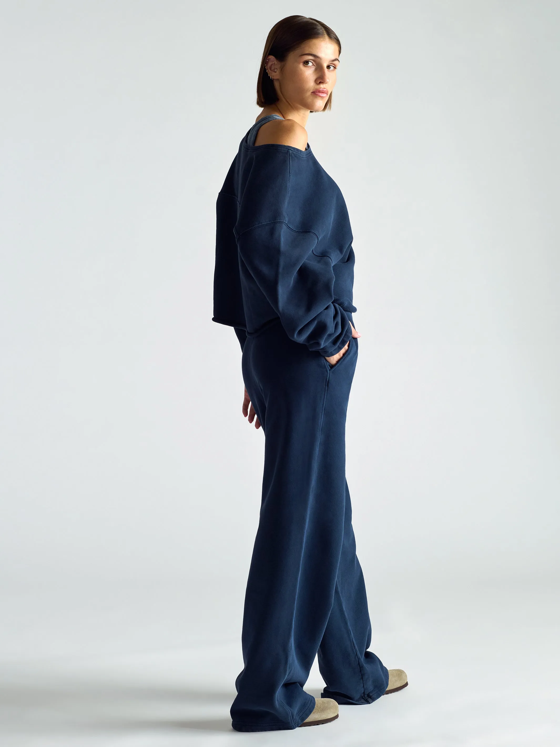 Women's Fulton Crew Neck Sweatshirt In Graphite sold by Brooklyn Industries product image thumbnail 3