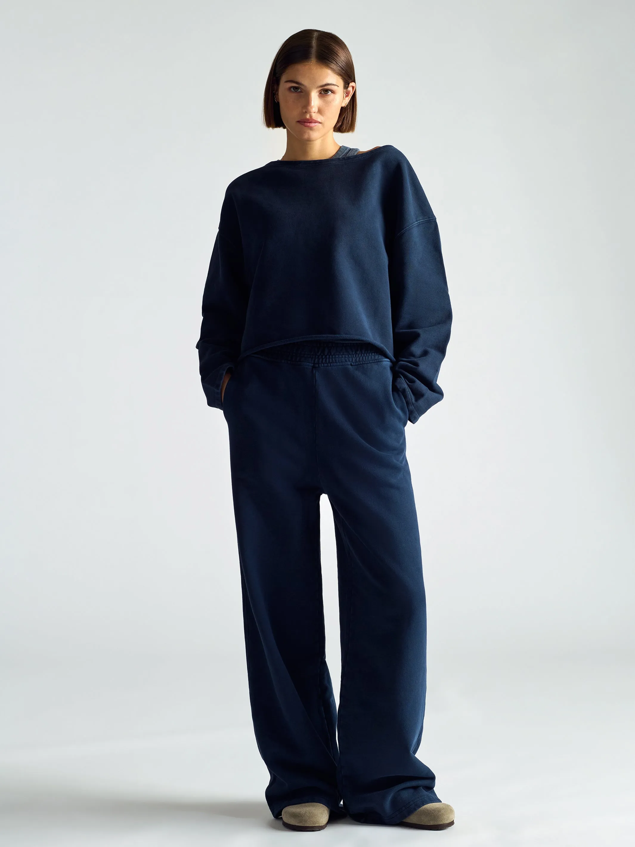 Women's Fulton Crew Neck Sweatshirt In Graphite sold by Brooklyn Industries product image thumbnail 2