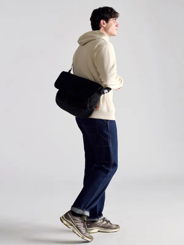 Utility Messenger Bag in Black sold by Brooklyn Industries