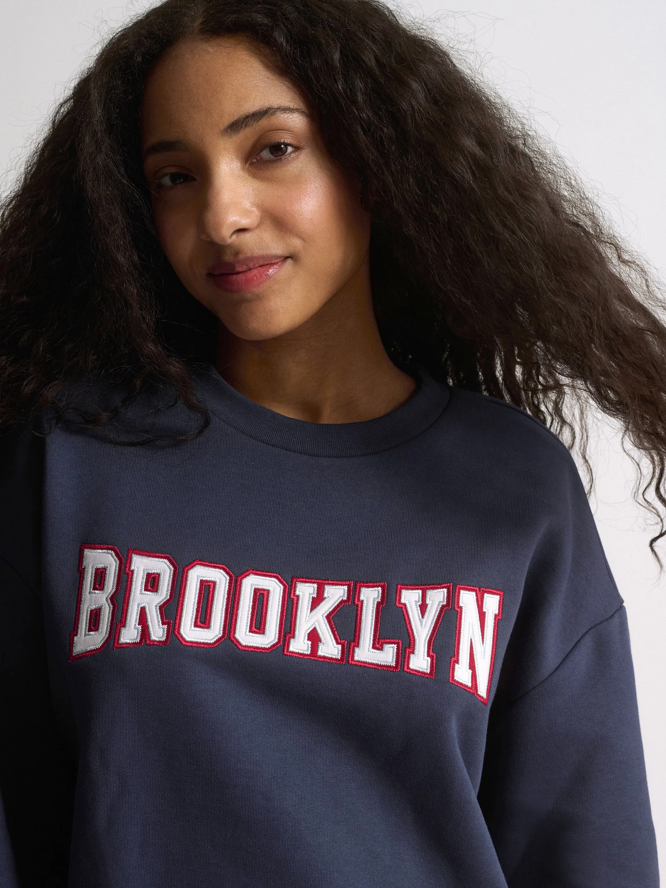 Women's Campus Brooklyn Sweatshirt In Mood Indigo sold by Brooklyn Industries product image thumbnail 3