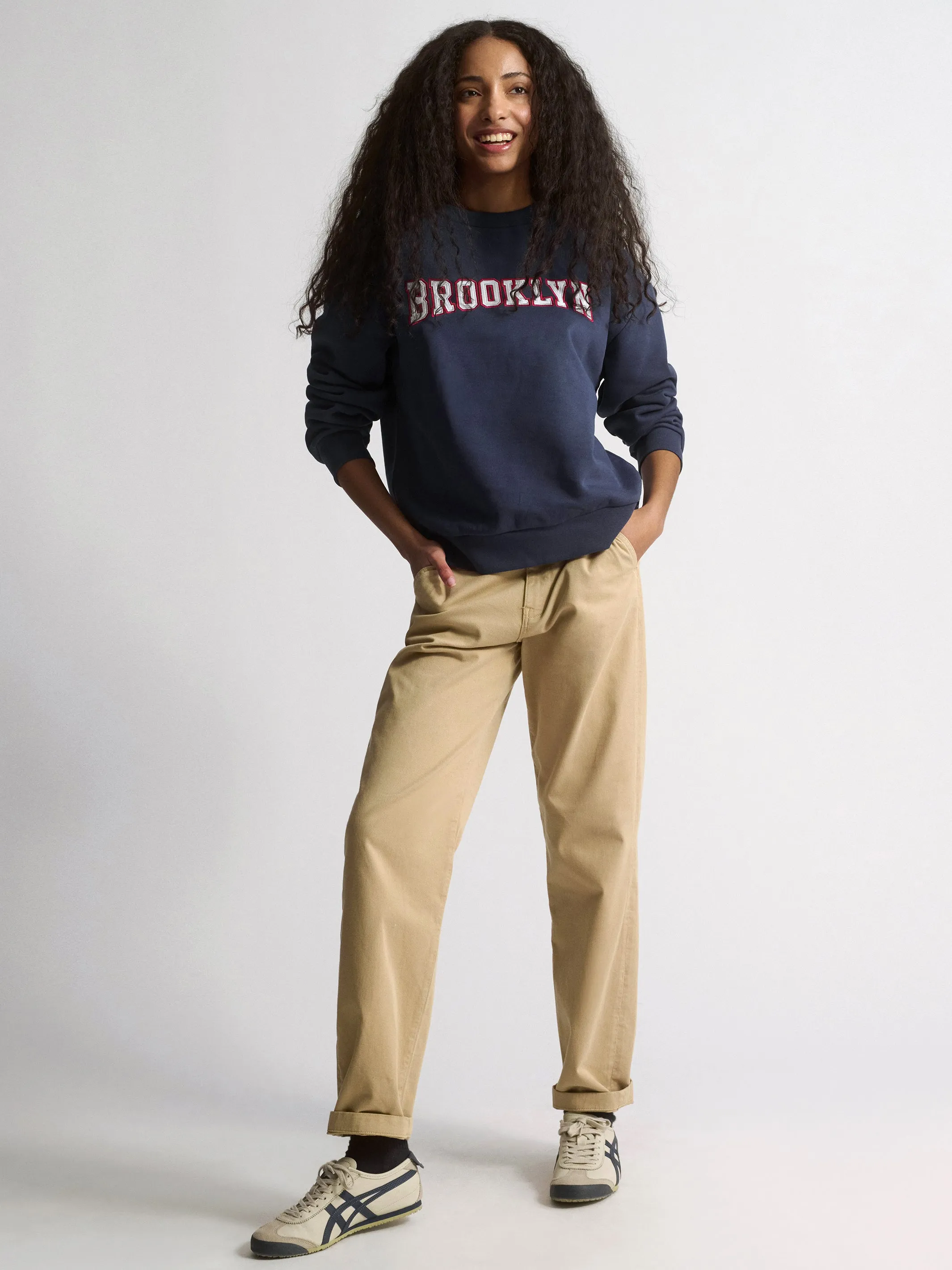 Women's Campus Brooklyn Sweatshirt In Mood Indigo sold by Brooklyn Industries product image thumbnail 2