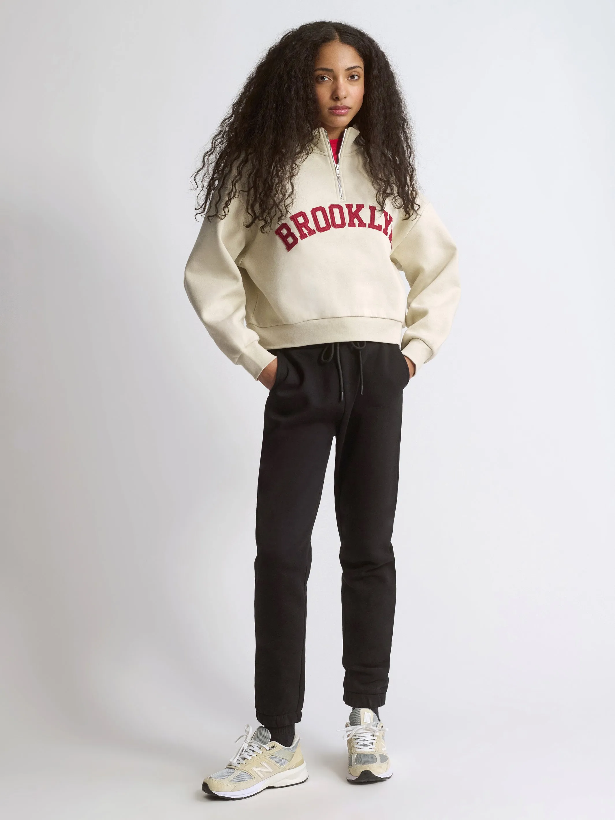 Women's Campus Brooklyn Half-Zip Sweatshirt In Silver Birch sold by Brooklyn Industries product image thumbnail 2