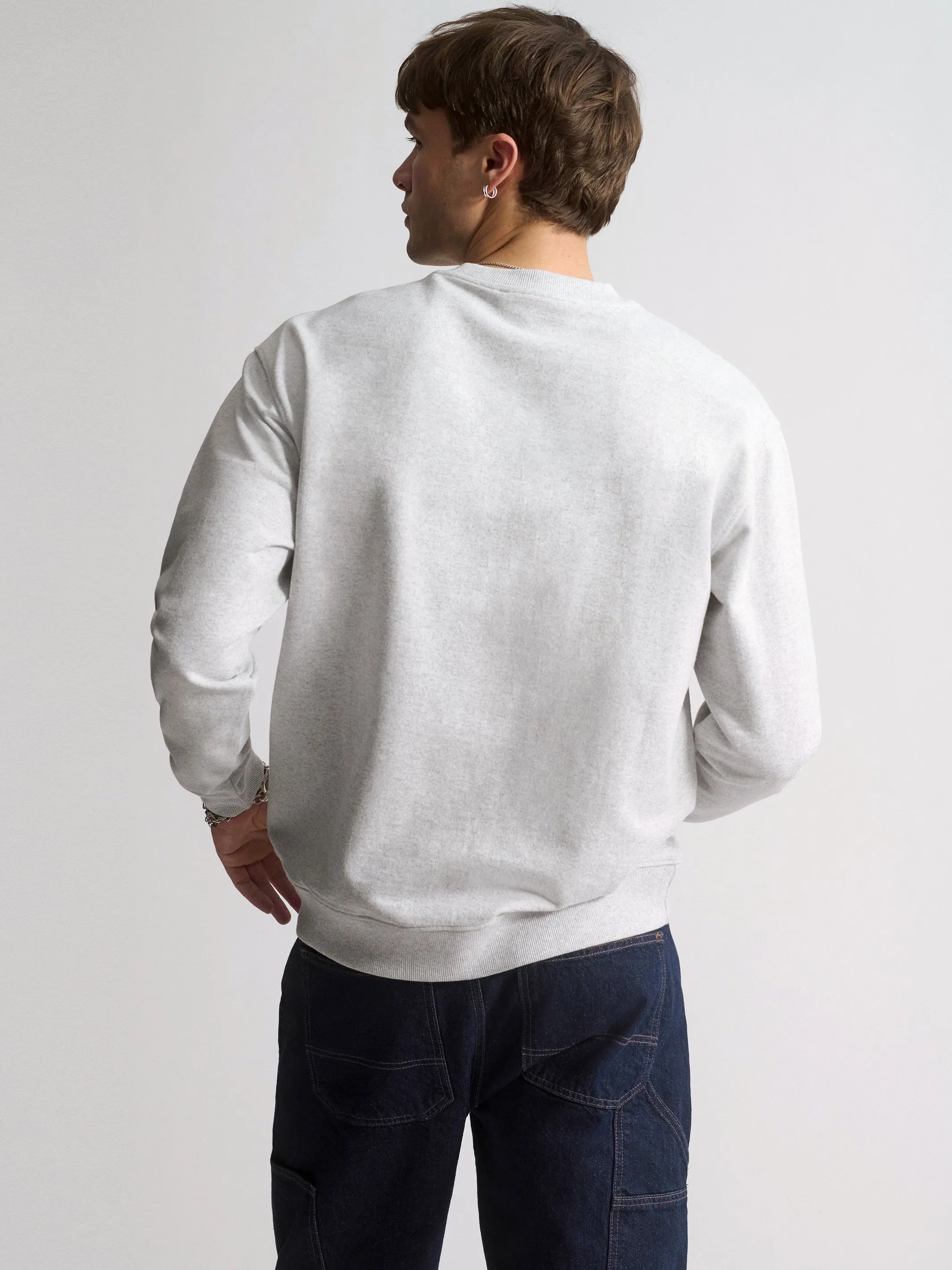 Men's Brooklyn Industries Crew Neck Sweatshirt In Light Grey Melange sold by Brooklyn Industries product image thumbnail 2