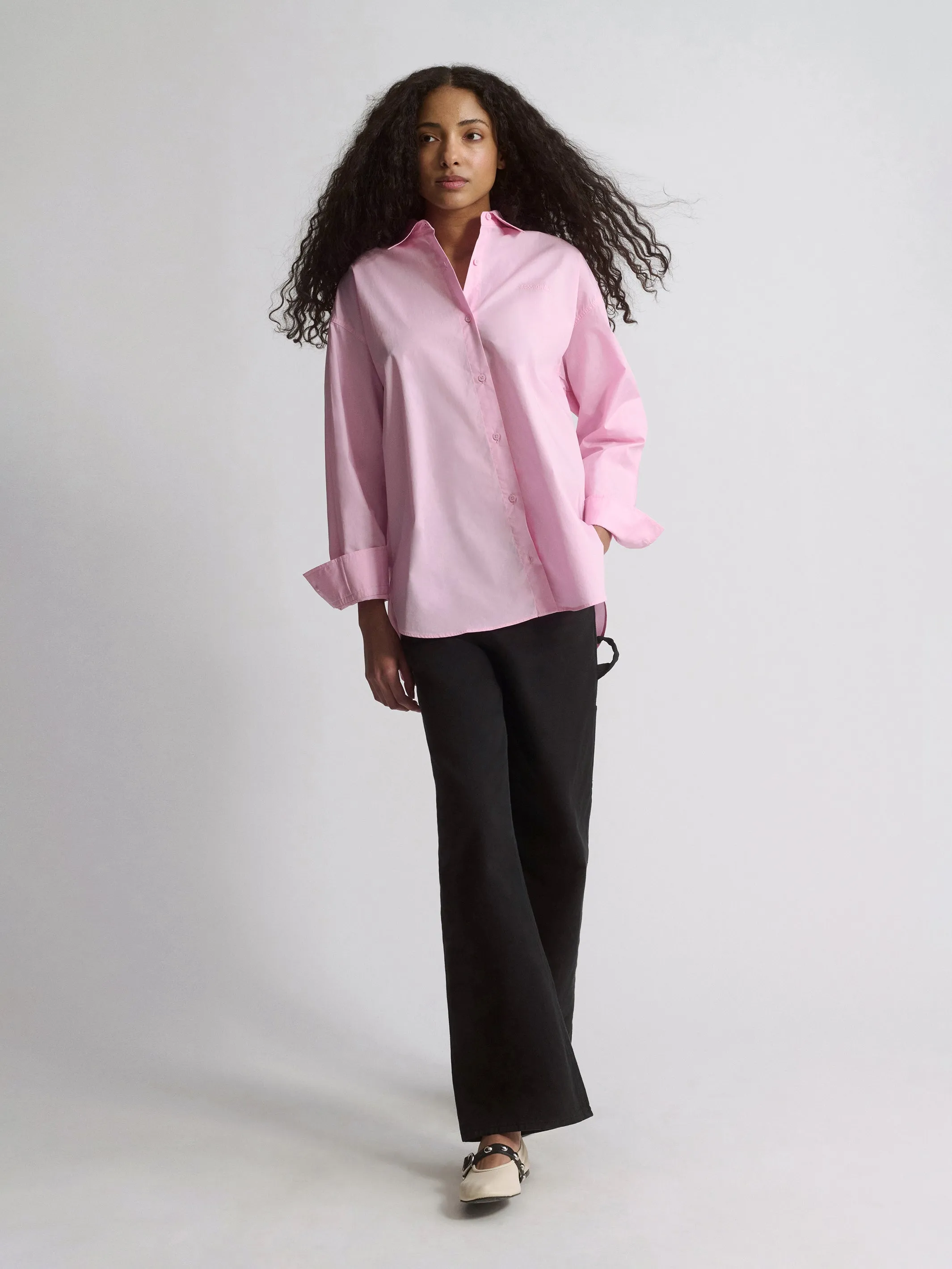 Women's Long Sleeve Shirt In Sweet Lilac sold by Brooklyn Industries product image thumbnail 2