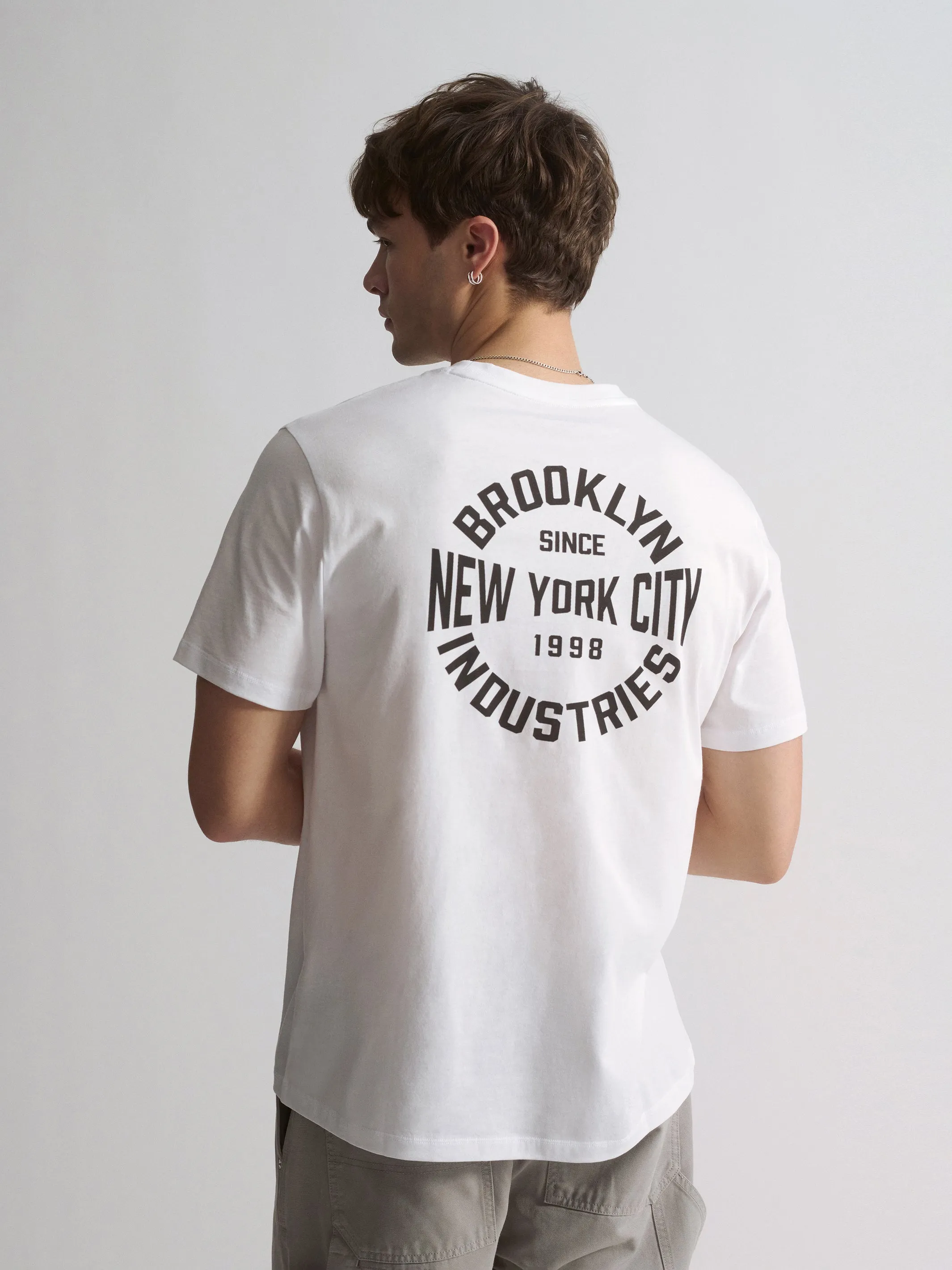 Men's Brooklyn Graphic Slim T-Shirt In White sold by Brooklyn Industries product image thumbnail 2