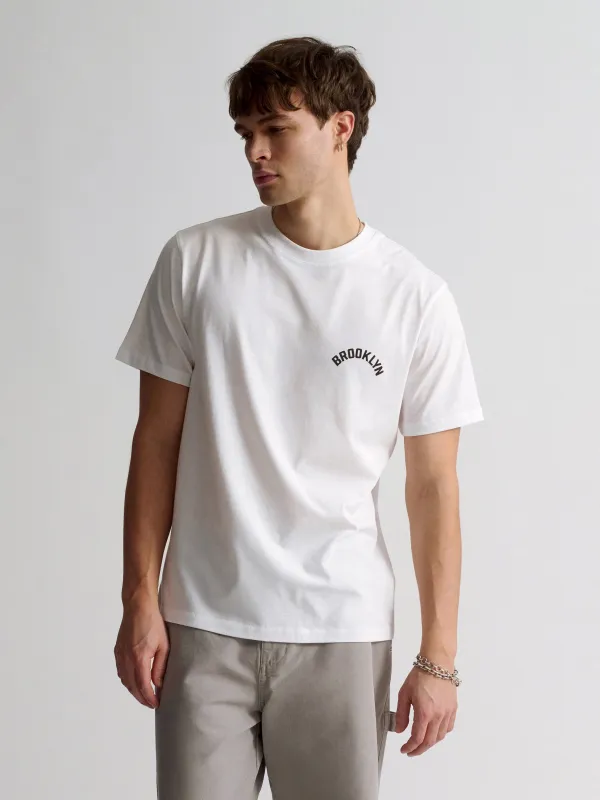 Men's Brooklyn Graphic Slim T-Shirt In White sold by Brooklyn Industries