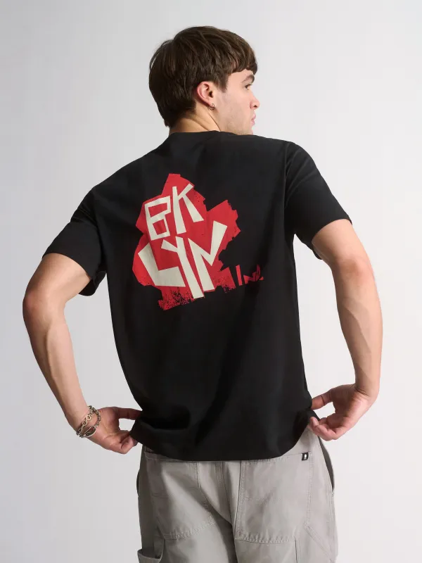 Men's Brooklyn Water Tower T-Shirt In Black made by Brooklyn Industries
