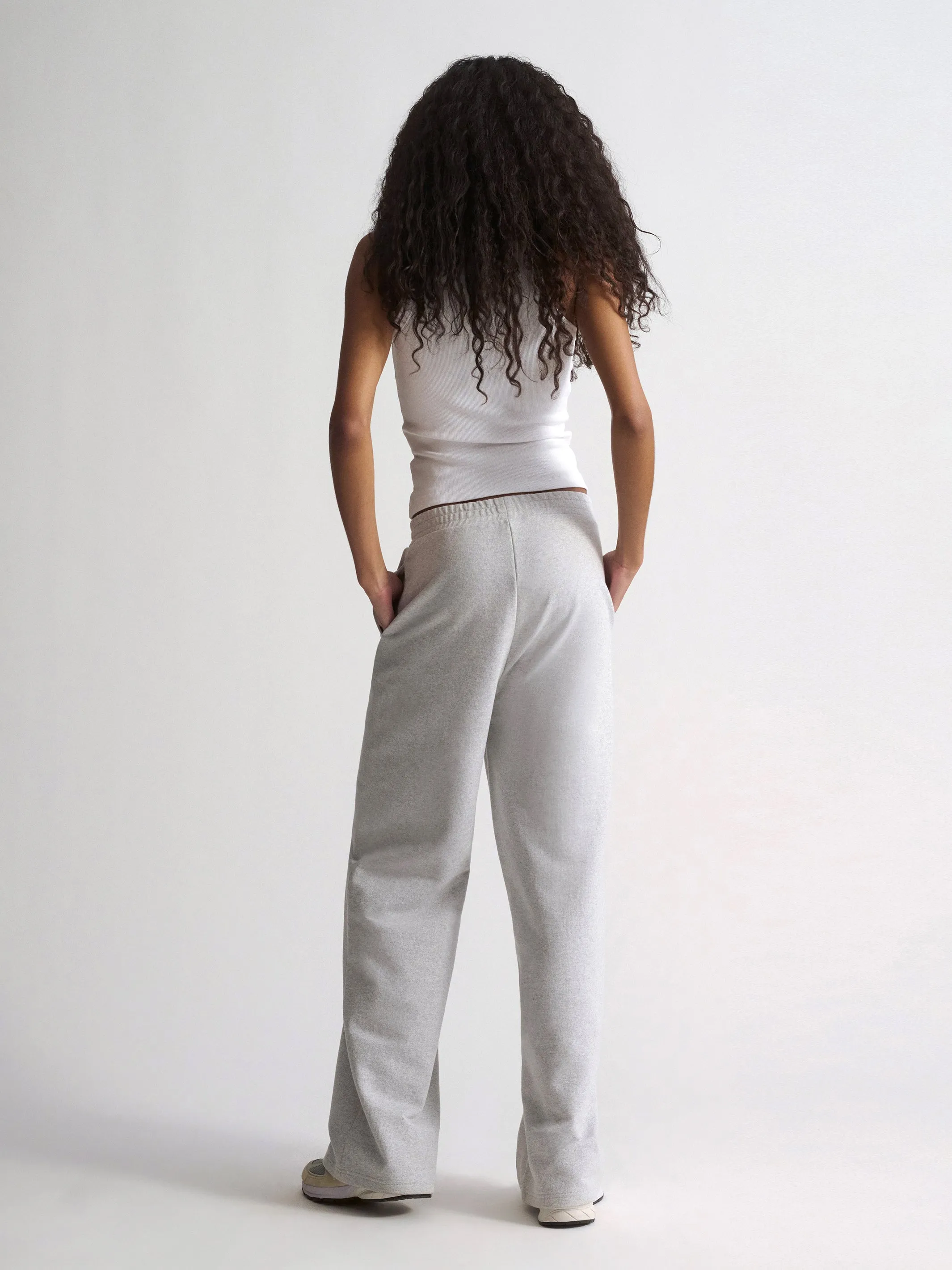 Women's Brooklyn Wide-Leg Sweatpants In Light Grey Melange sold by Brooklyn Industries product image thumbnail 2