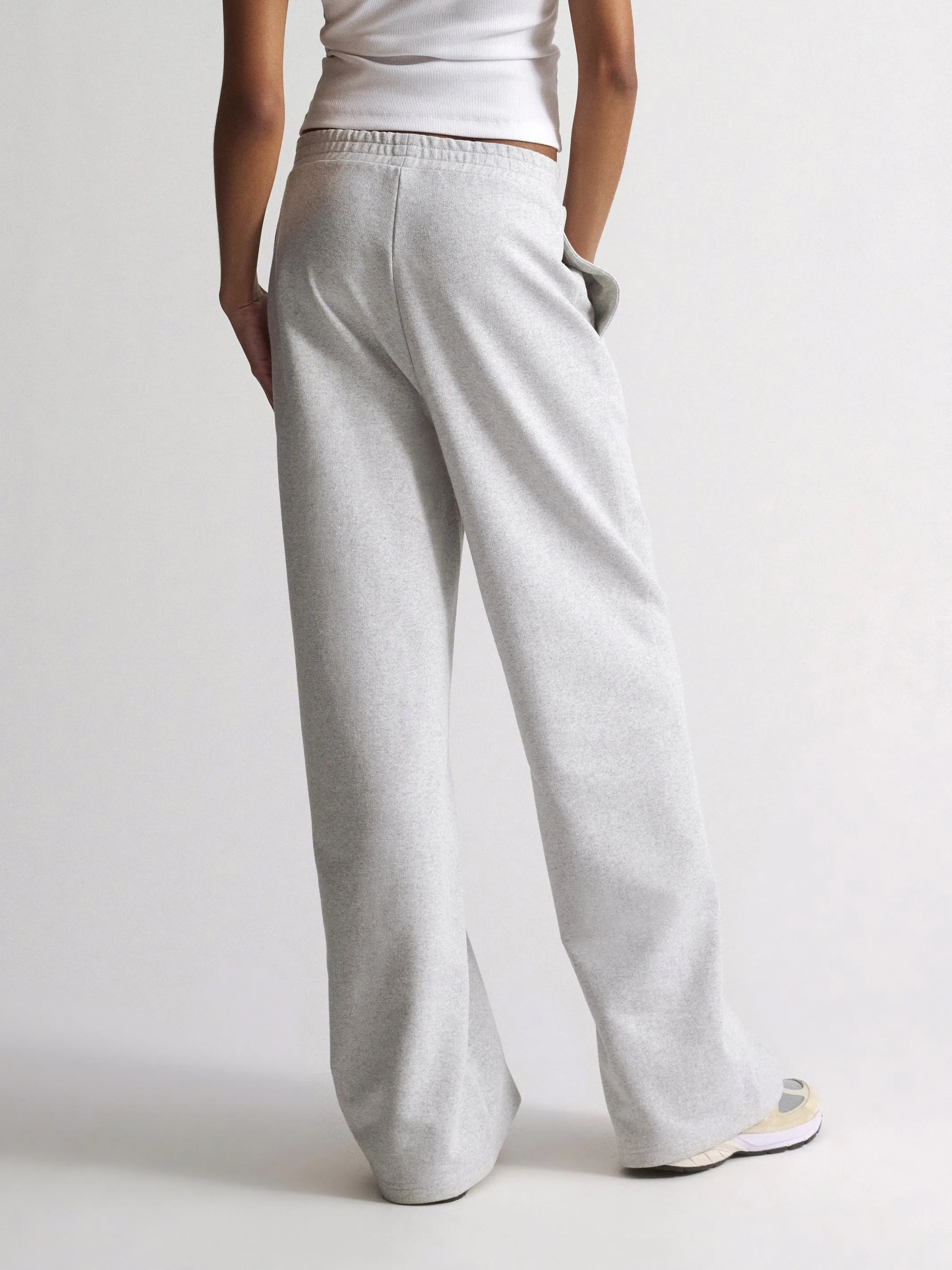 Women's Brooklyn Wide-Leg Sweatpants In Light Grey Melange sold by Brooklyn Industries product image thumbnail 4