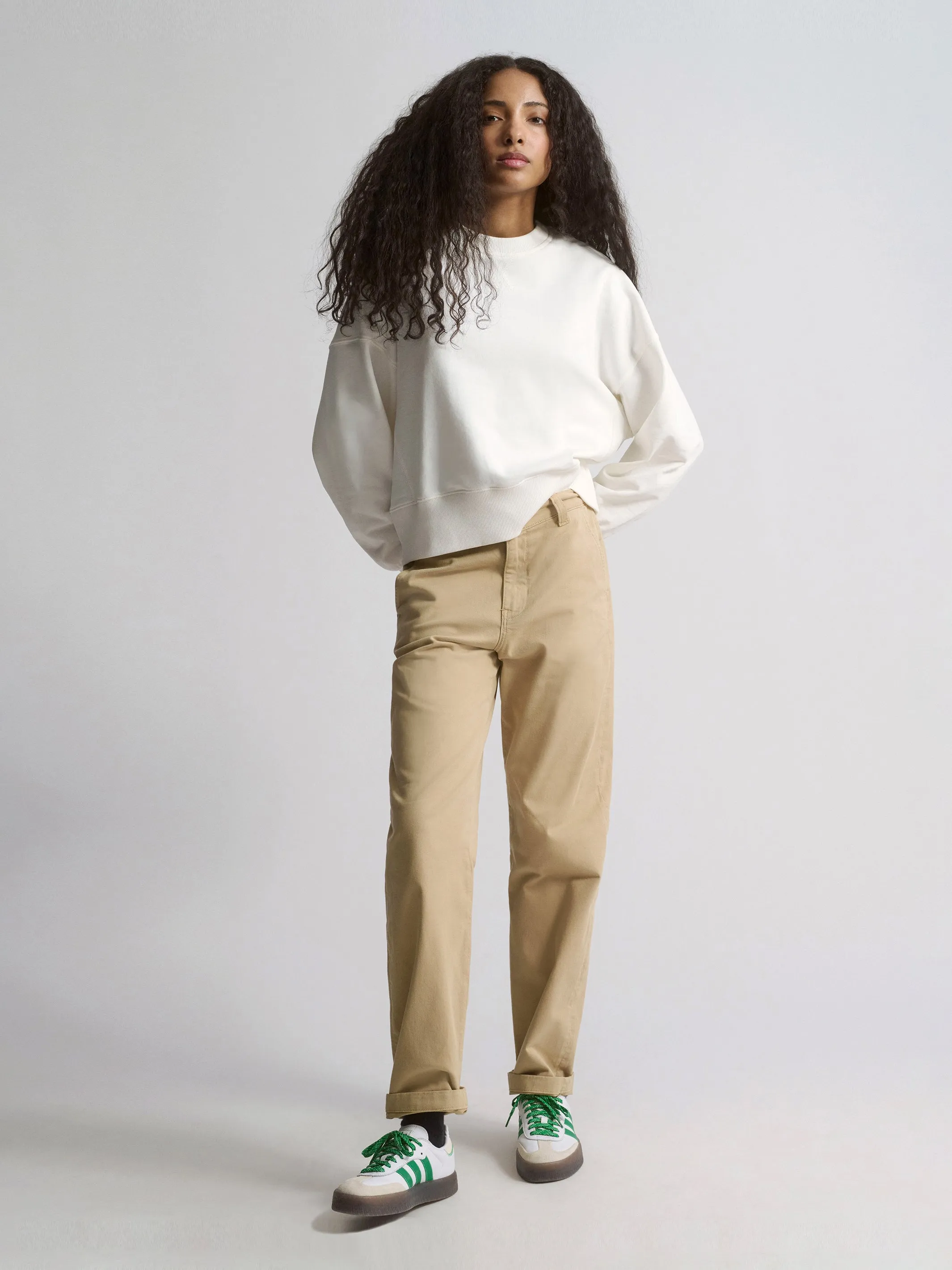 Women's Brooklyn Oversized Crew Neck Sweatshirt In Antique White sold by Brooklyn Industries product image thumbnail 2