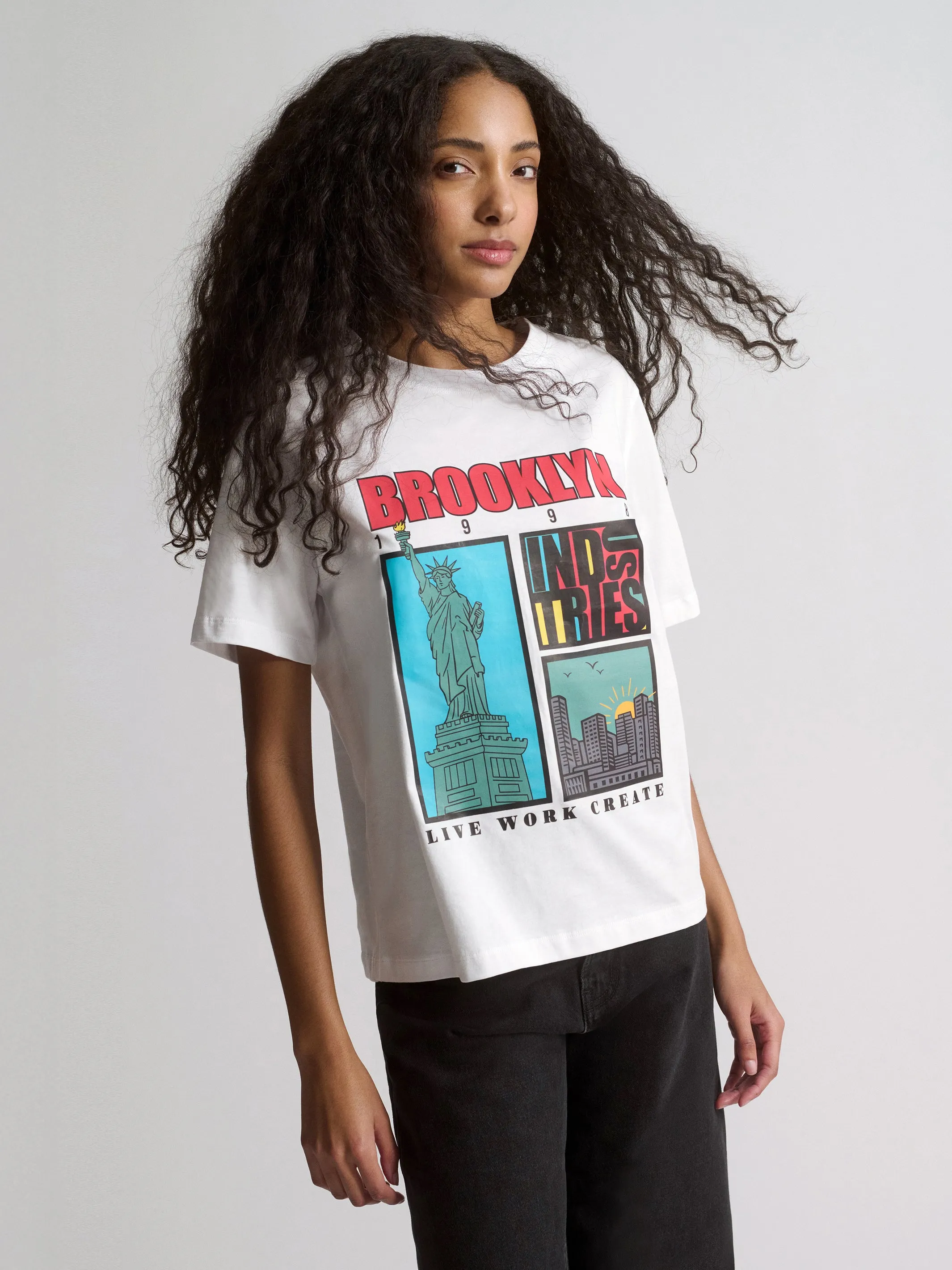 Women's Brooklyn Graphic T-Shirt In White sold by Brooklyn Industries
