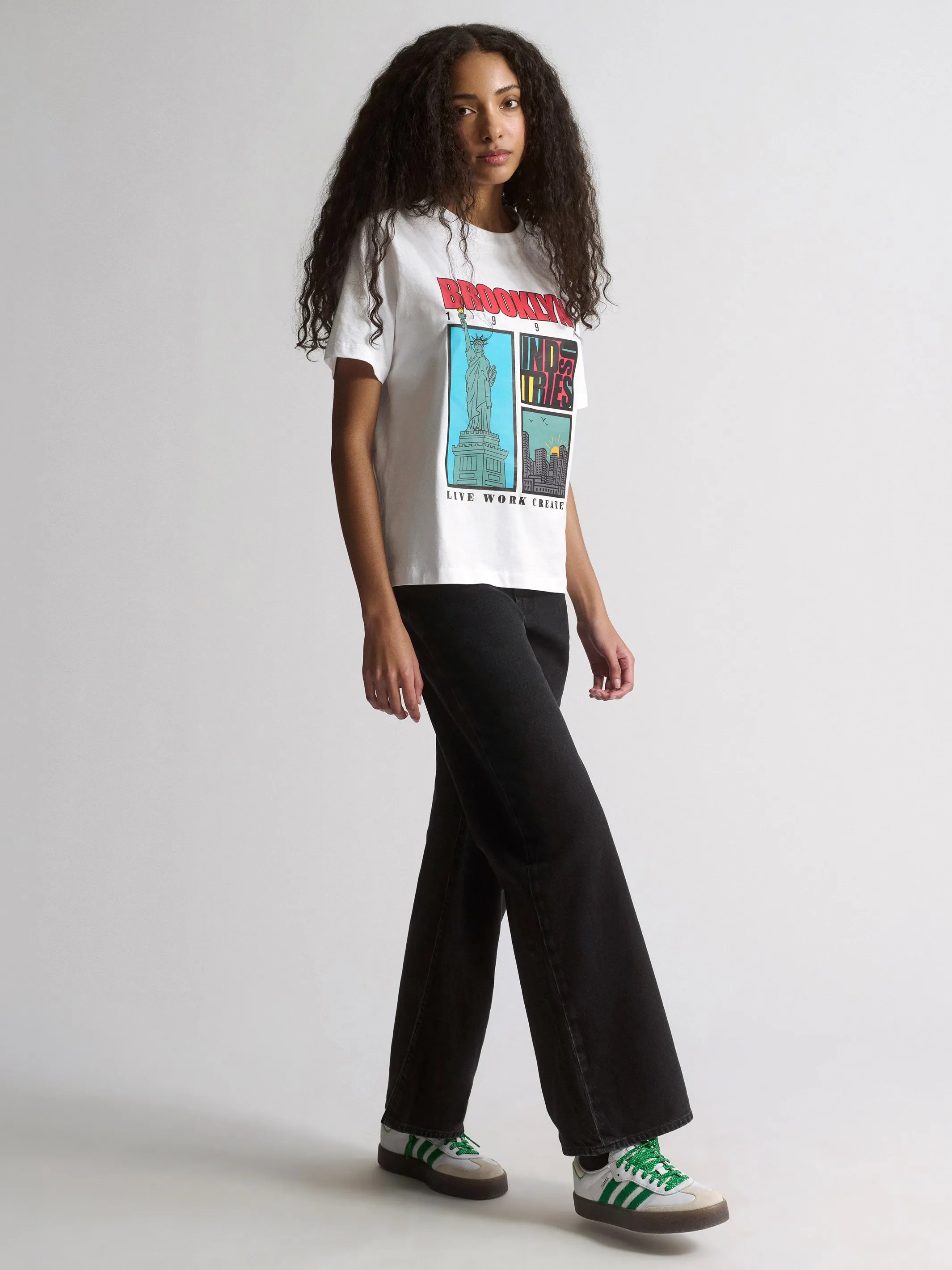 Women's Brooklyn Graphic T-Shirt In White sold by Brooklyn Industries product image thumbnail 4