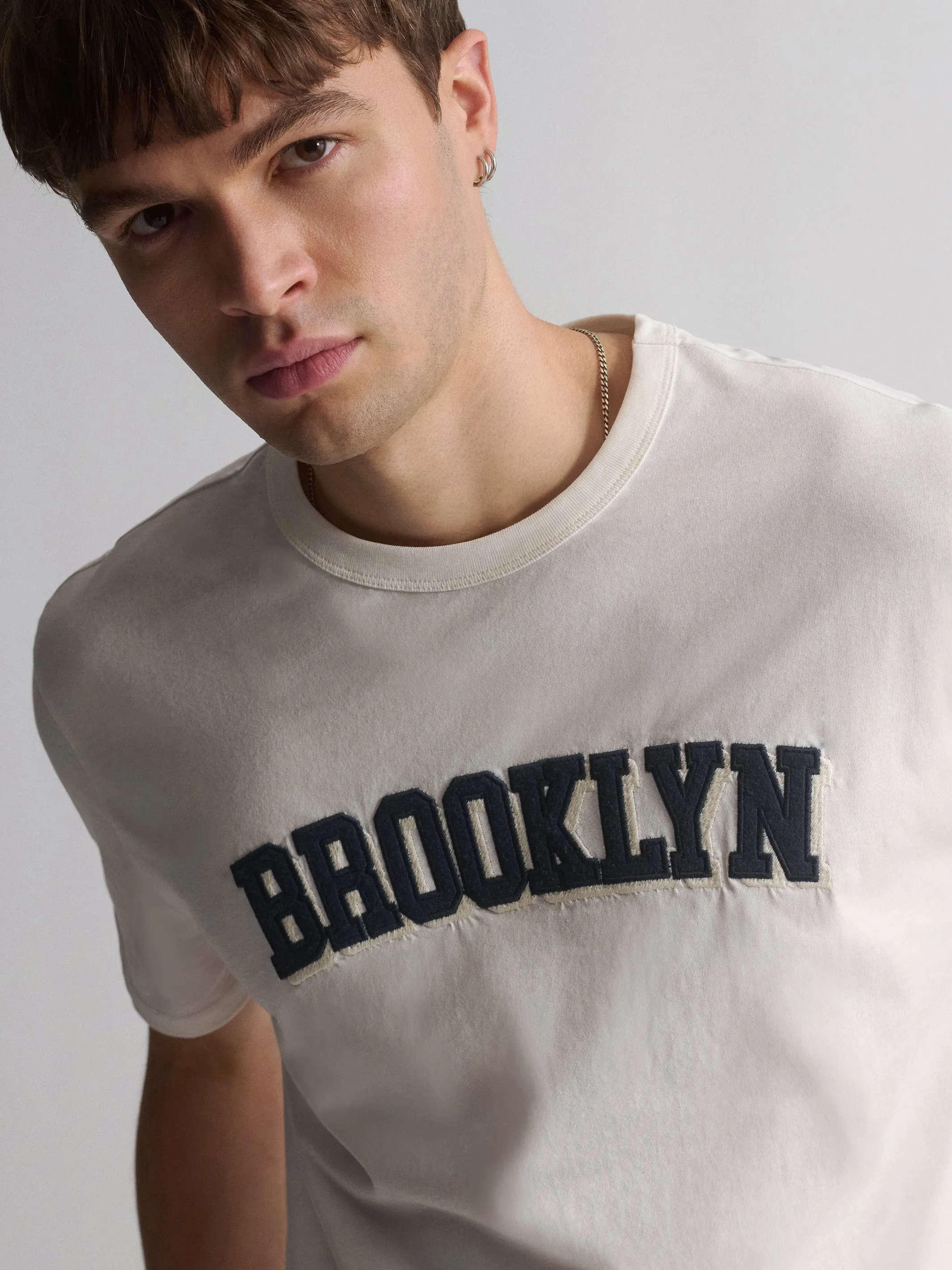 Men's Brooklyn Vintage T-Shirt In Antique White sold by Brooklyn Industries product image thumbnail 3