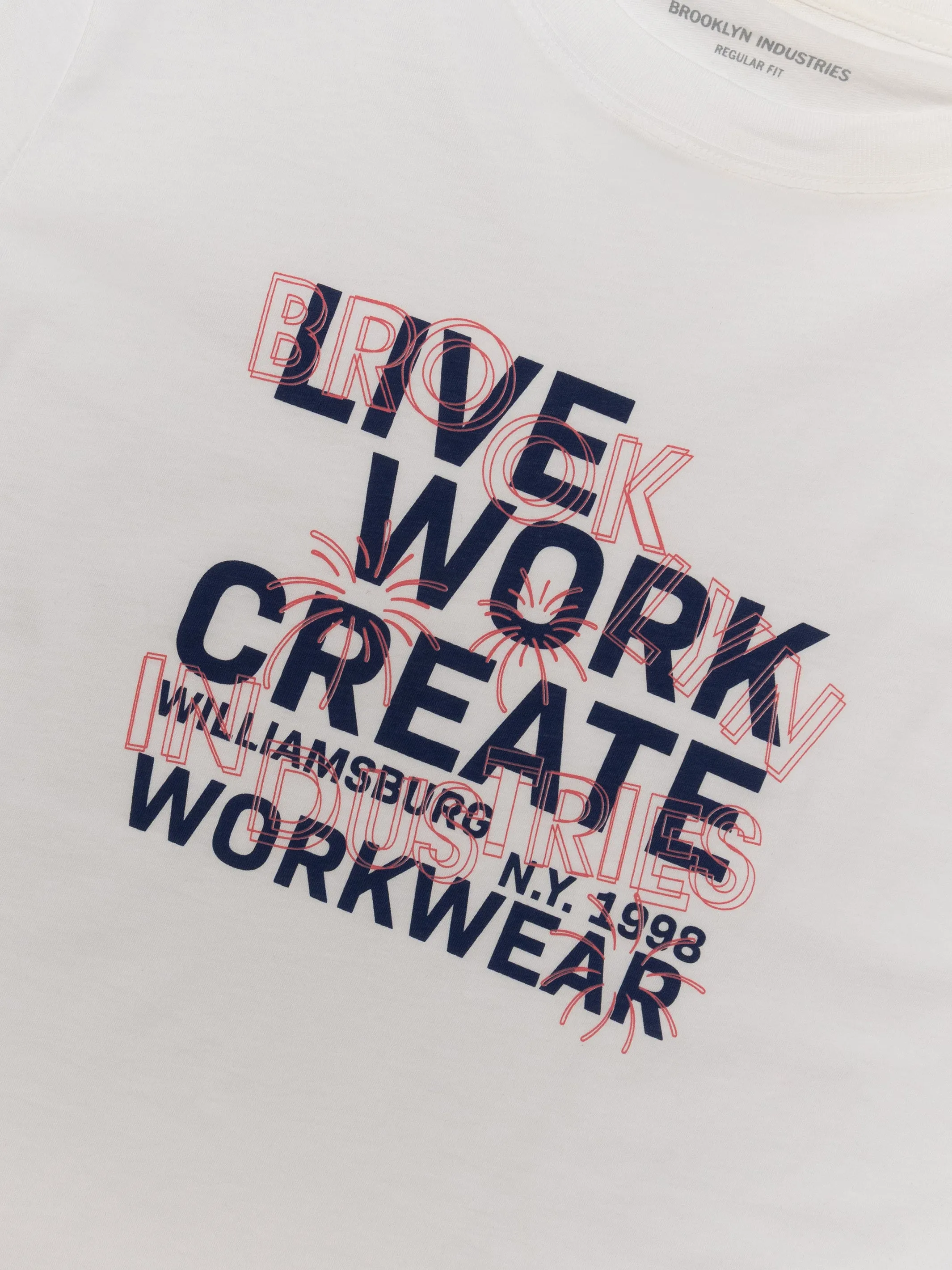 Women's Brooklyn Live Work Create T-Shirt In White sold by Brooklyn Industries product image thumbnail 5