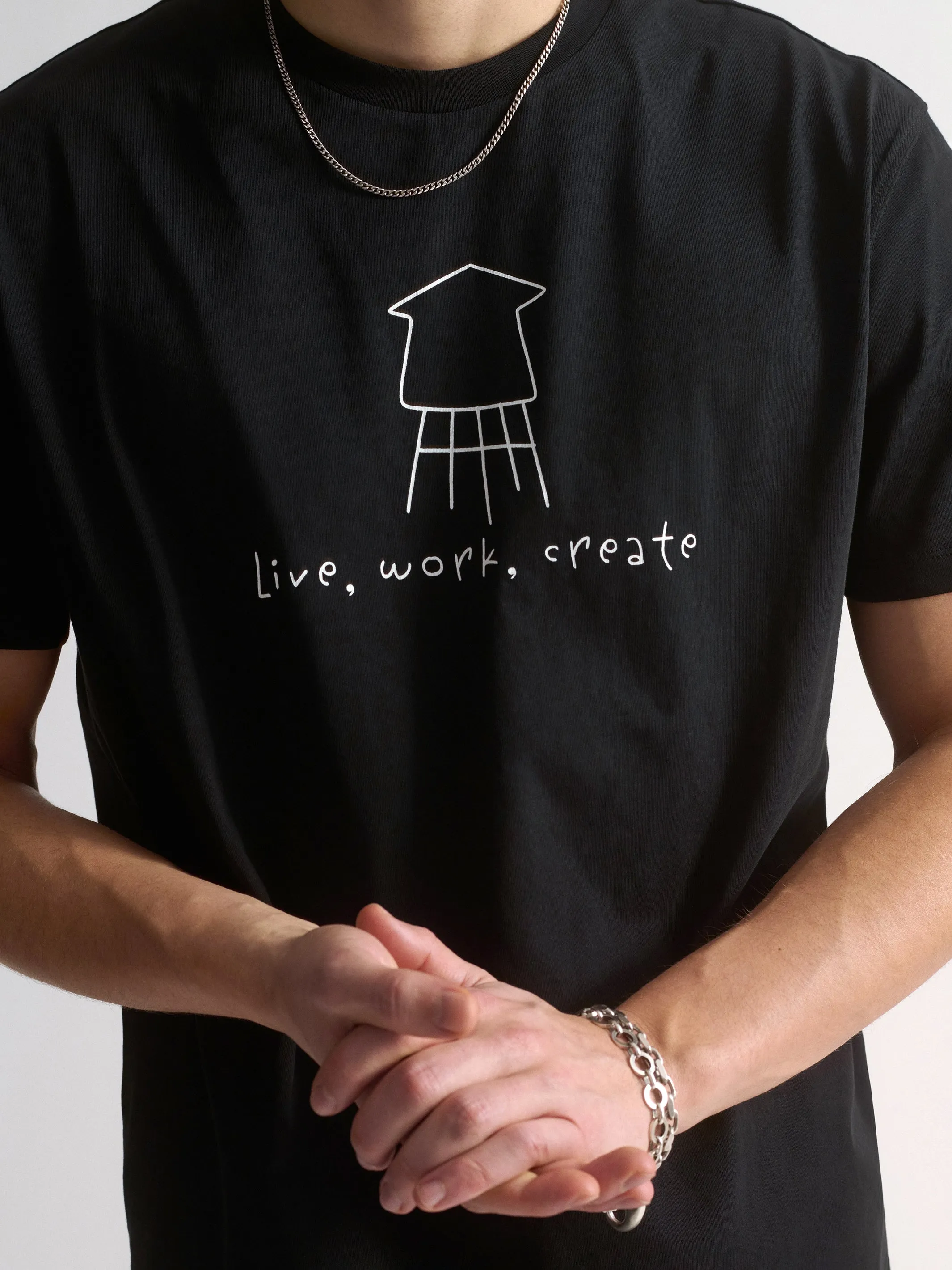 Men's Brooklyn Water Tower Graphic T-Shirt In Black sold by Brooklyn Industries product image thumbnail 5