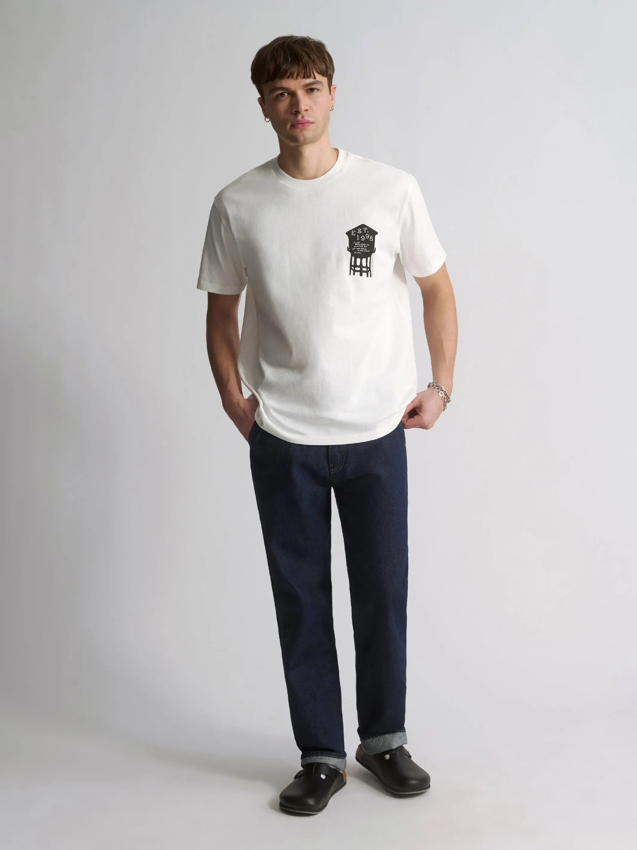 Men's Brooklyn Water Tower T-Shirt In Antique White sold by Brooklyn Industries product image thumbnail 3
