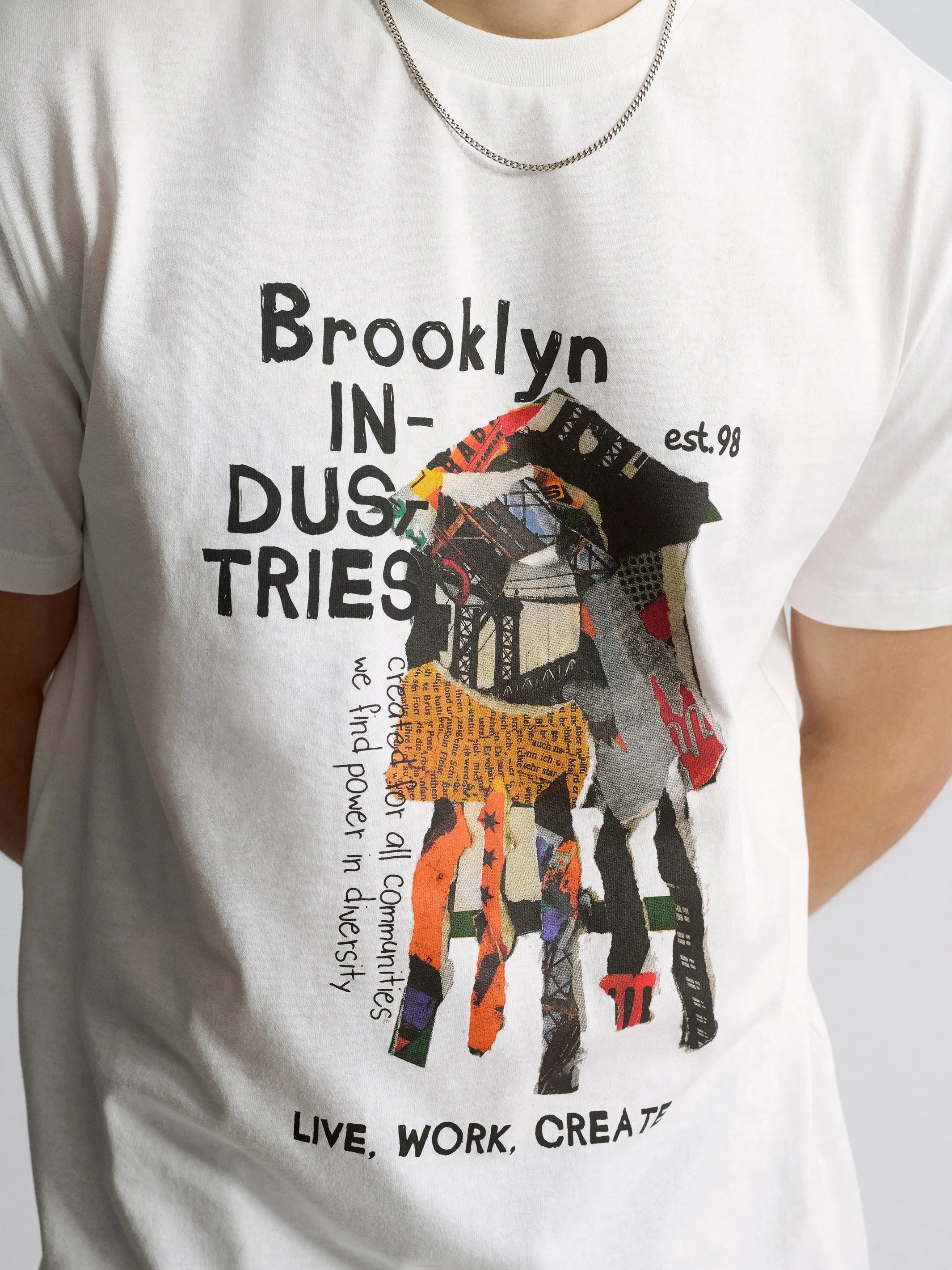 Men's Brooklyn Water Tower T-Shirt In Antique White sold by Brooklyn Industries product image thumbnail 4