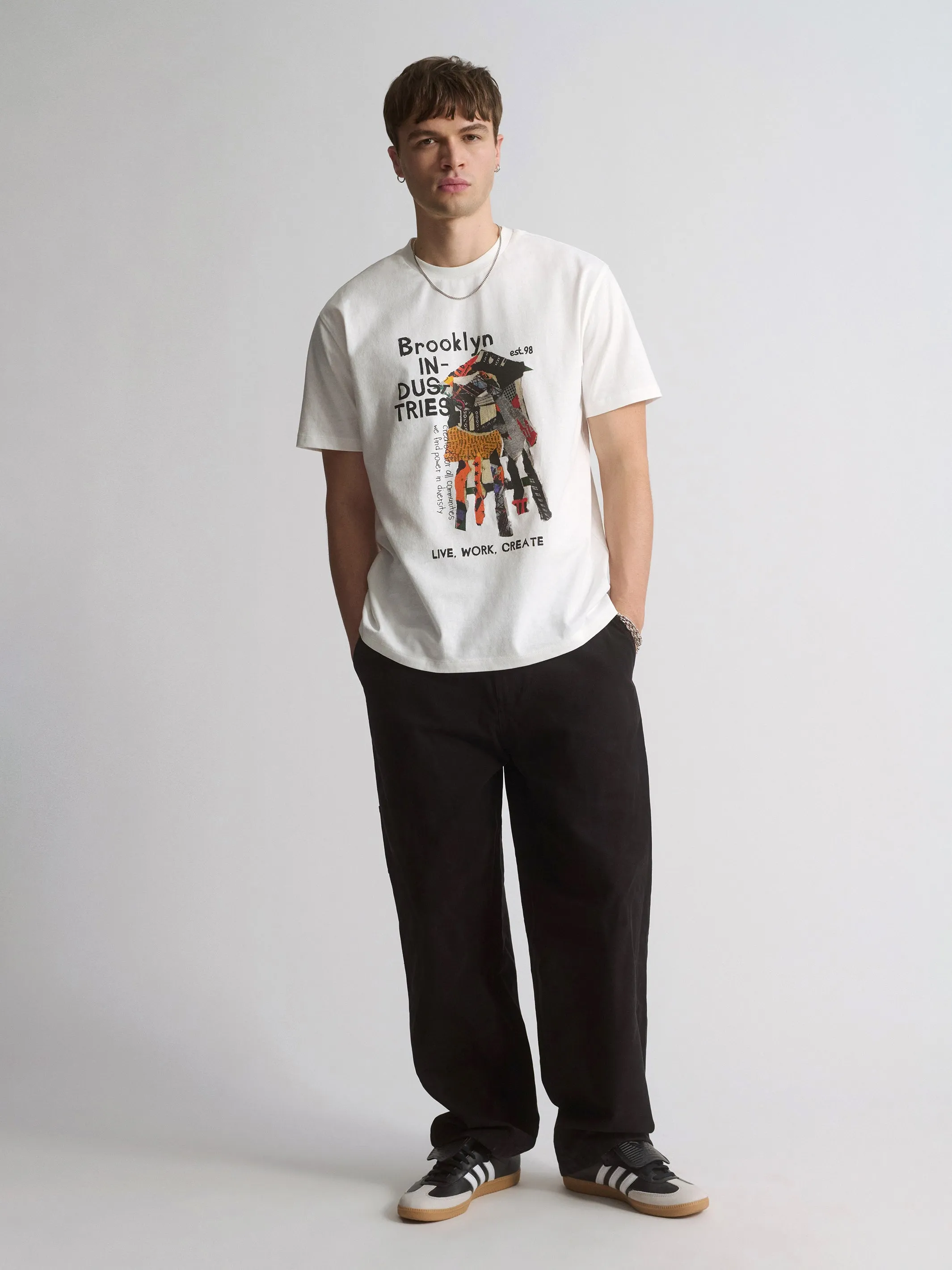 Men's Brooklyn Water Tower T-Shirt In Antique White sold by Brooklyn Industries product image thumbnail 2