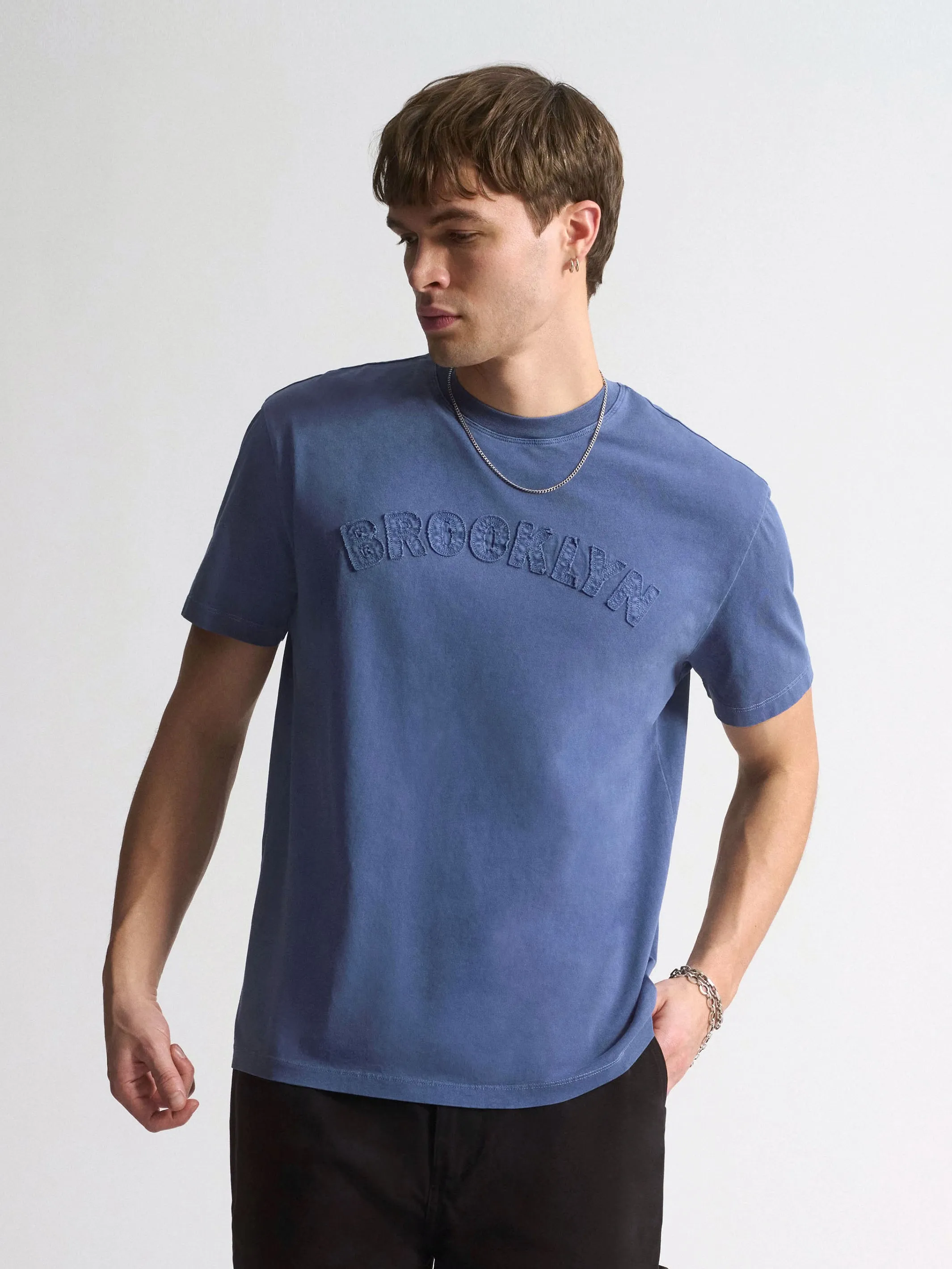 Men's Brooklyn Graphic T-Shirt In Medieval Blue sold by Brooklyn Industries