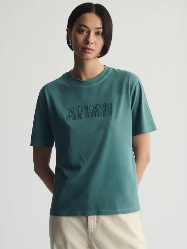 Women's Brooklyn Industries Graphic T-Shirt In Silver Pine sold by Brooklyn Industries