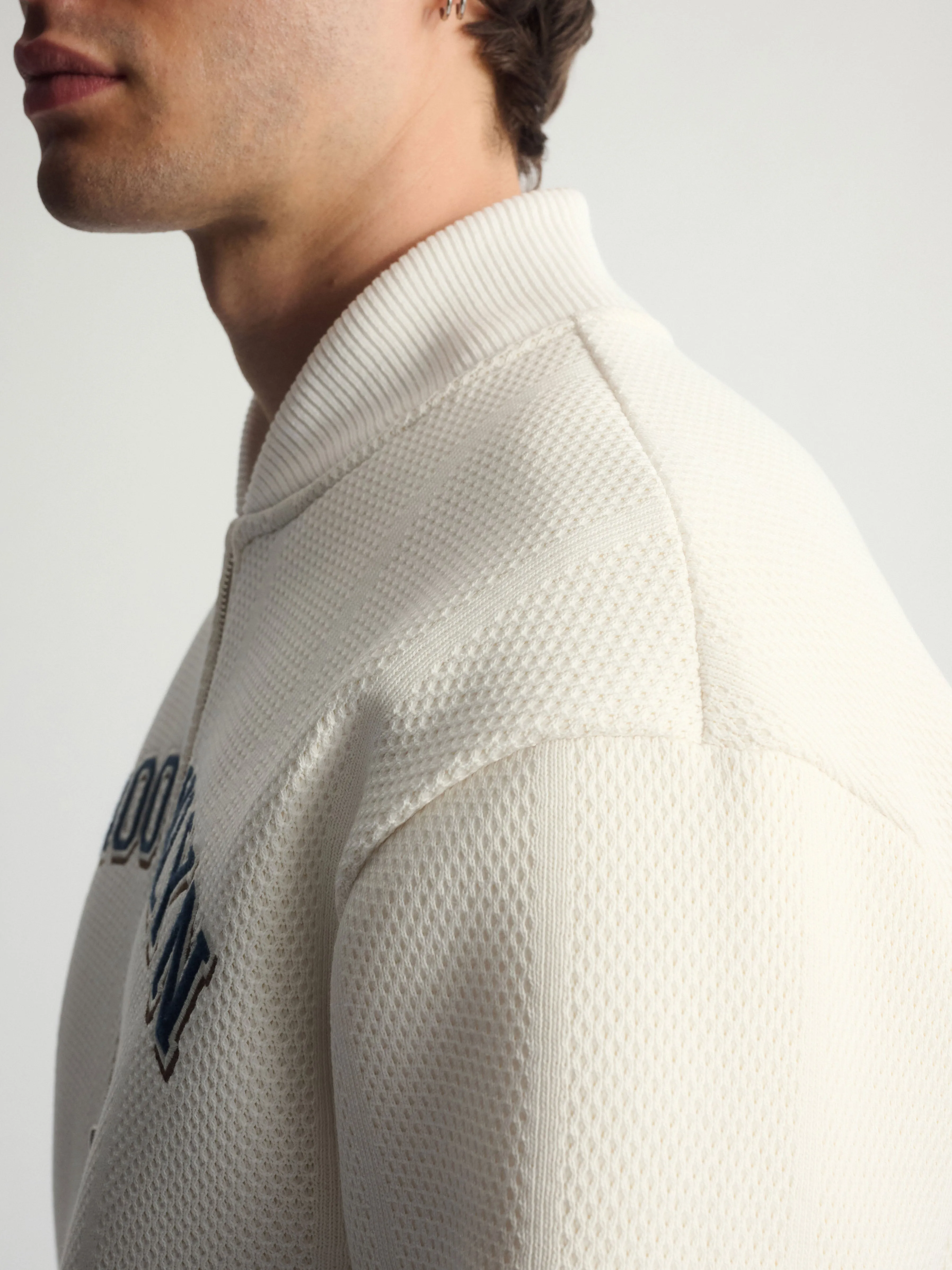 Men's Brooklyn Zip-Up Sweatshirt In Antique White sold by Brooklyn Industries product image thumbnail 5
