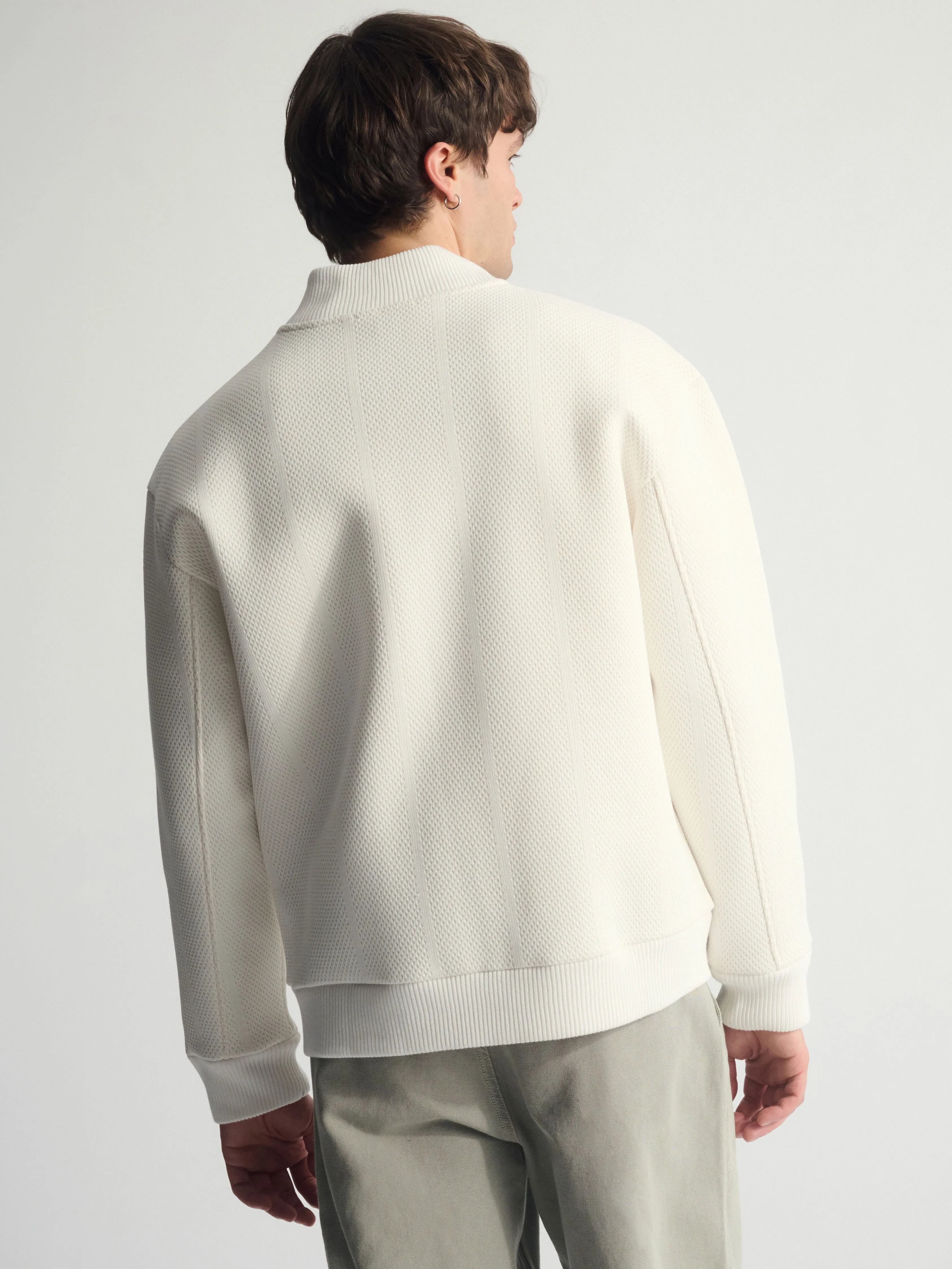 Men's Brooklyn Zip-Up Sweatshirt In Antique White sold by Brooklyn Industries product image thumbnail 2