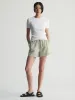 Women's Brooklyn Ribbed Fitted T-Shirt In White sold by Brooklyn Industries