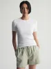 Women's Brooklyn Ribbed Fitted T-Shirt In White sold by Brooklyn Industries