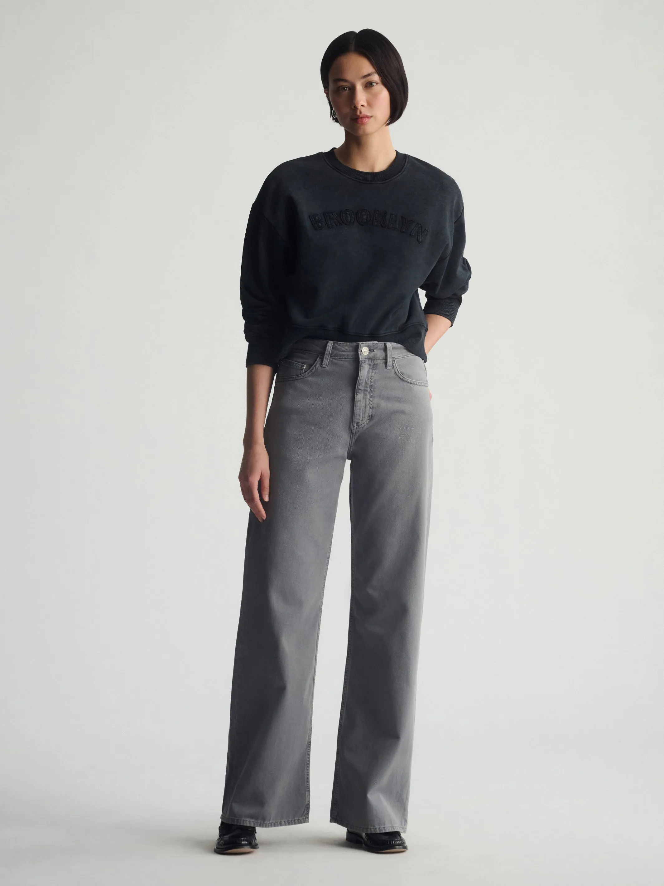 Women's Brooklyn Wide Leg Pants In Quiet Shade sold by Brooklyn Industries