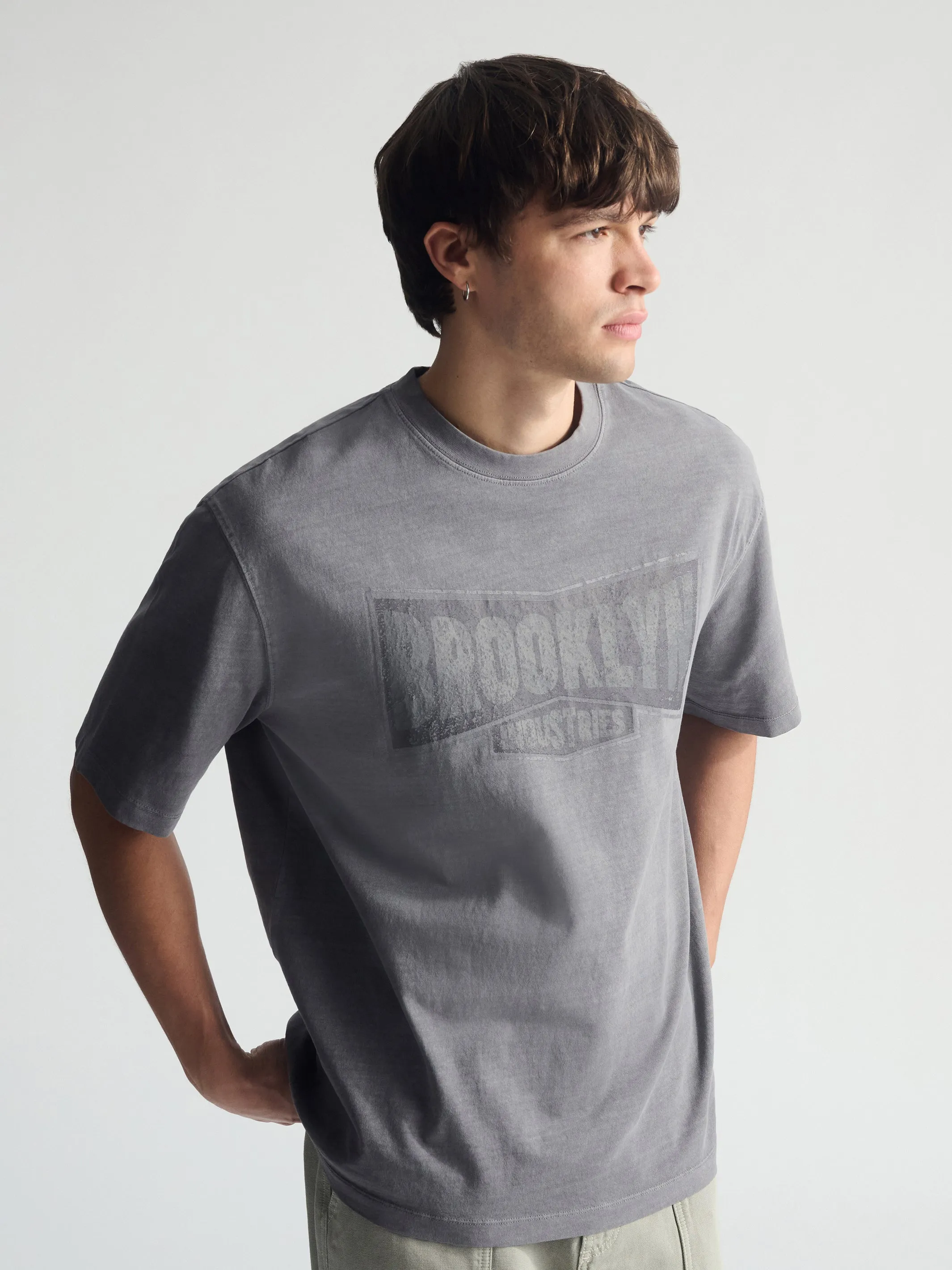 Men's Brooklyn Vintage Loose Fit T-Shirt In Quiet Shade sold by Brooklyn Industries