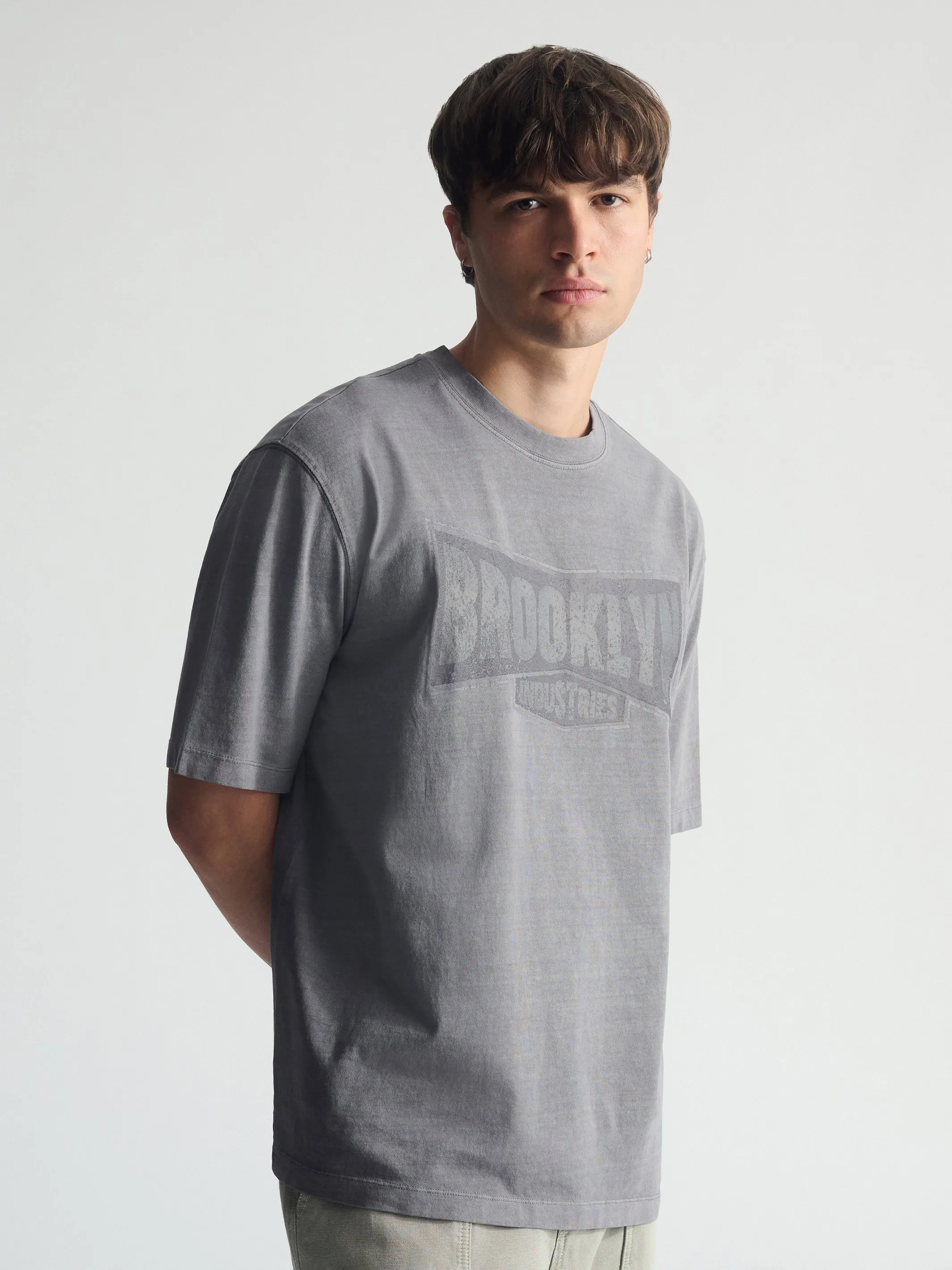 Men's Brooklyn Vintage Loose Fit T-Shirt In Quiet Shade sold by Brooklyn Industries product image thumbnail 4