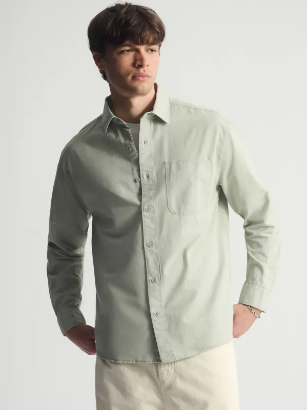 Men's Long Sleeve Shirt In Puritan Gray sold by Brooklyn Industries